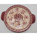 Temptations by Tara Old World Cranberry Red Platter Ovenware Microwave 8.5”