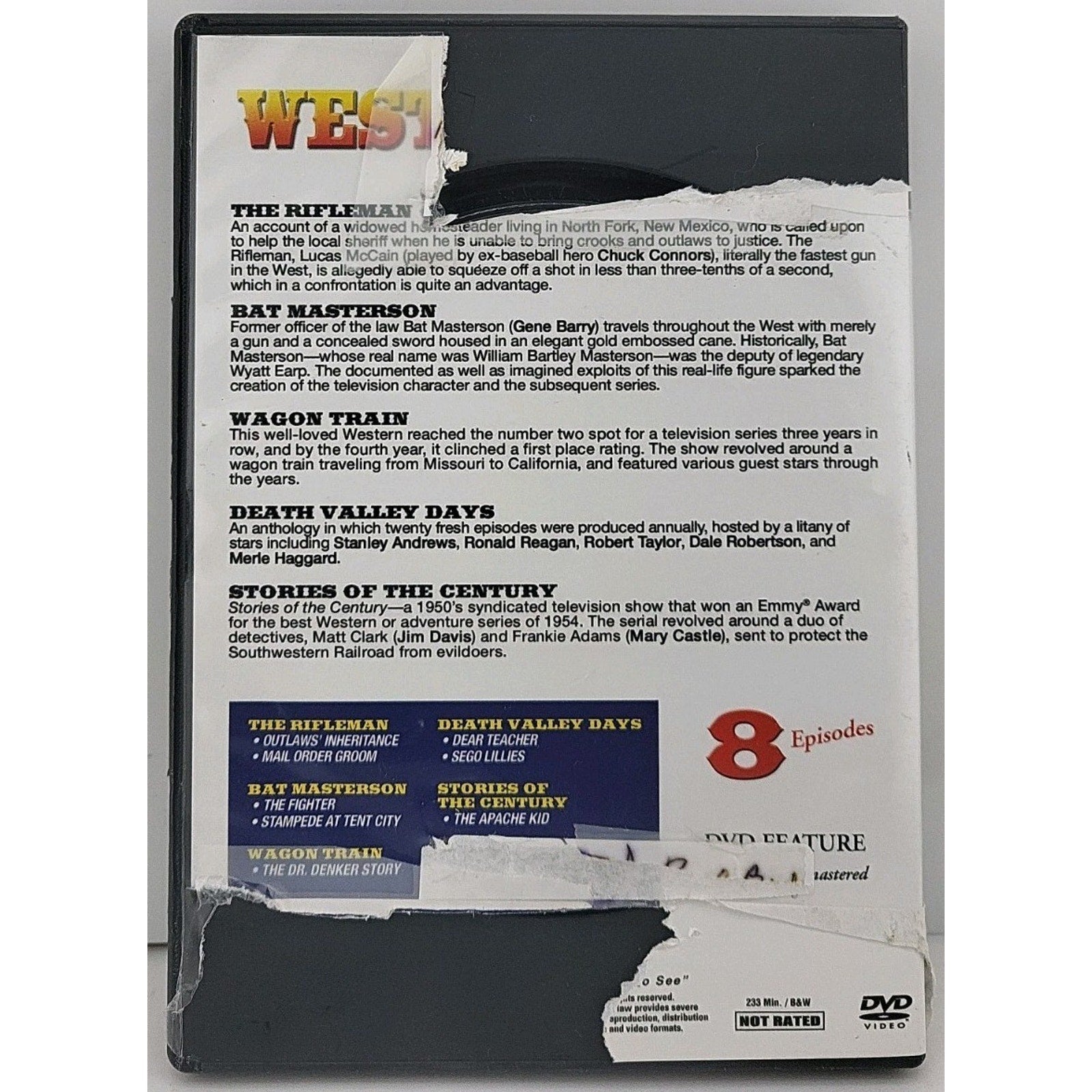 Westerns DVD 8 Episodes
