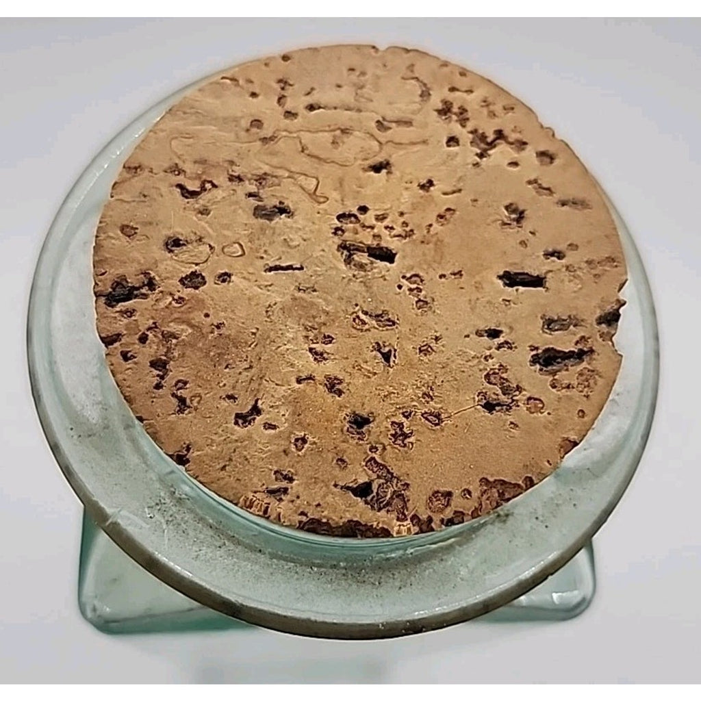 9.5" Square Clear Glass Container With Cork
