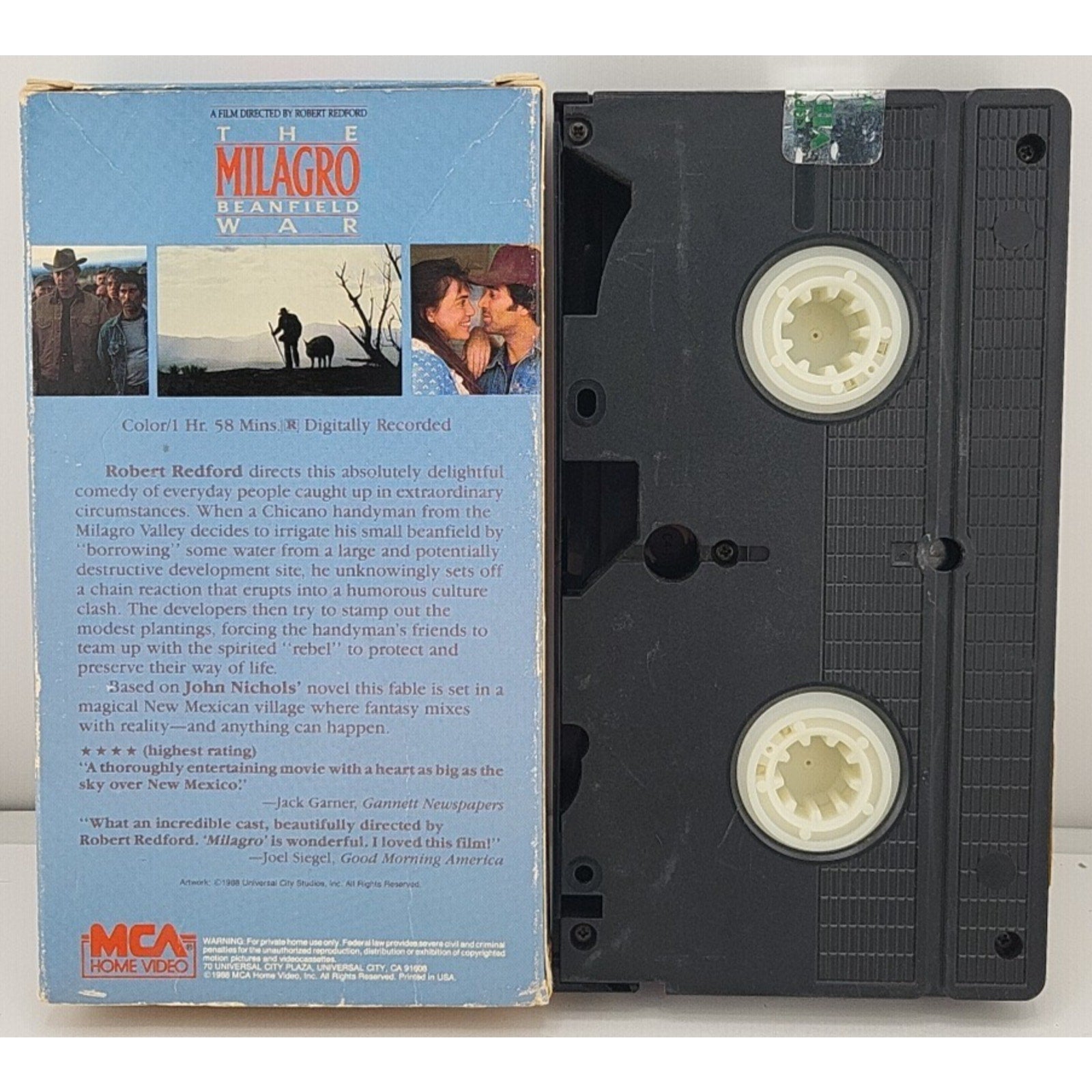The Milagro Beanfield War (VHS, 1988) Ruben Blades, Sonia Braga
