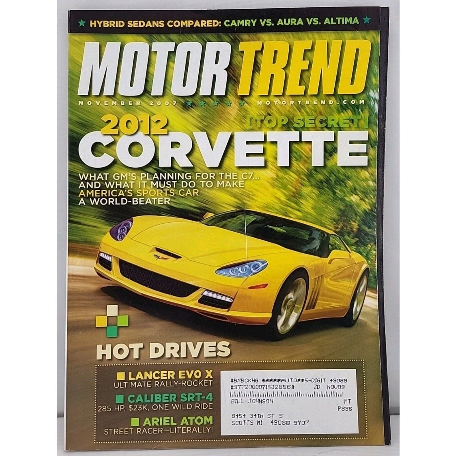 Motor Trend Magazine November 2007