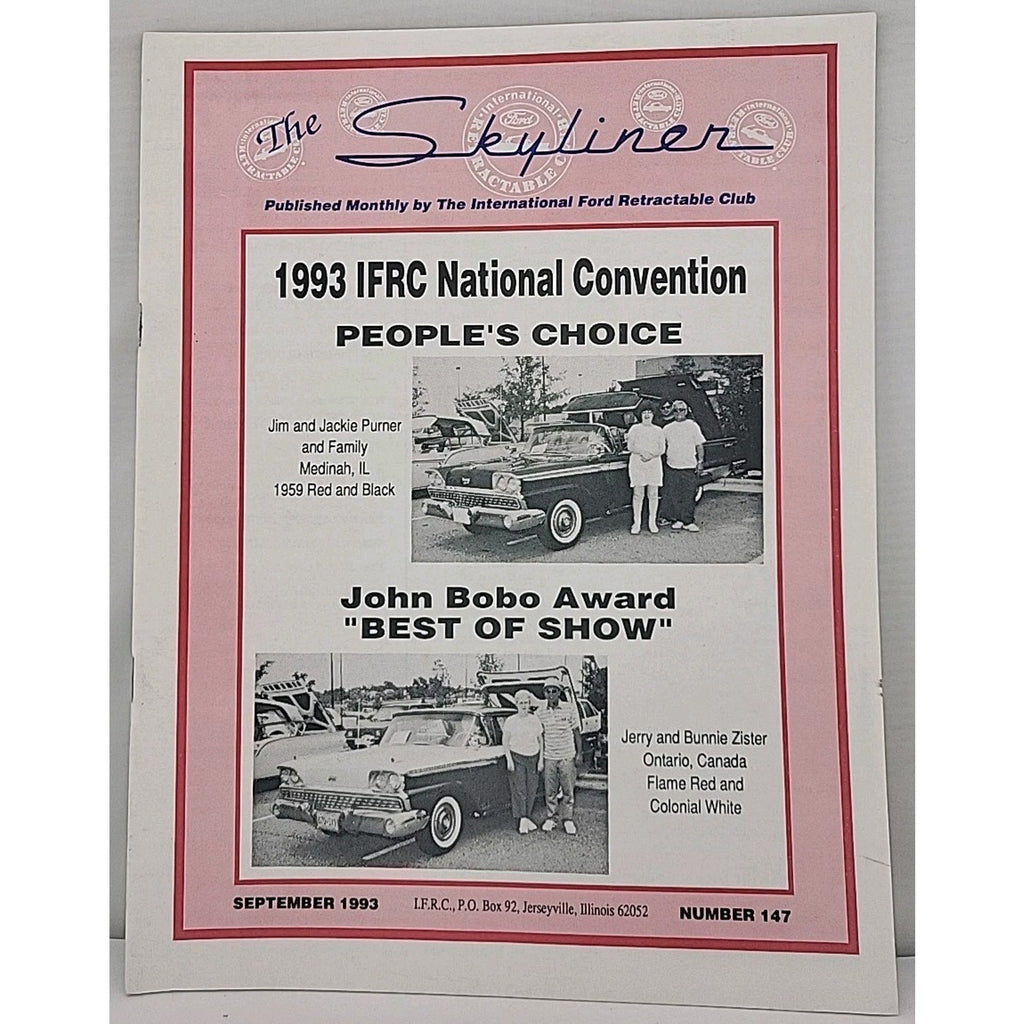 The Skyliner - International Retractable Club - September 1993 Number 147