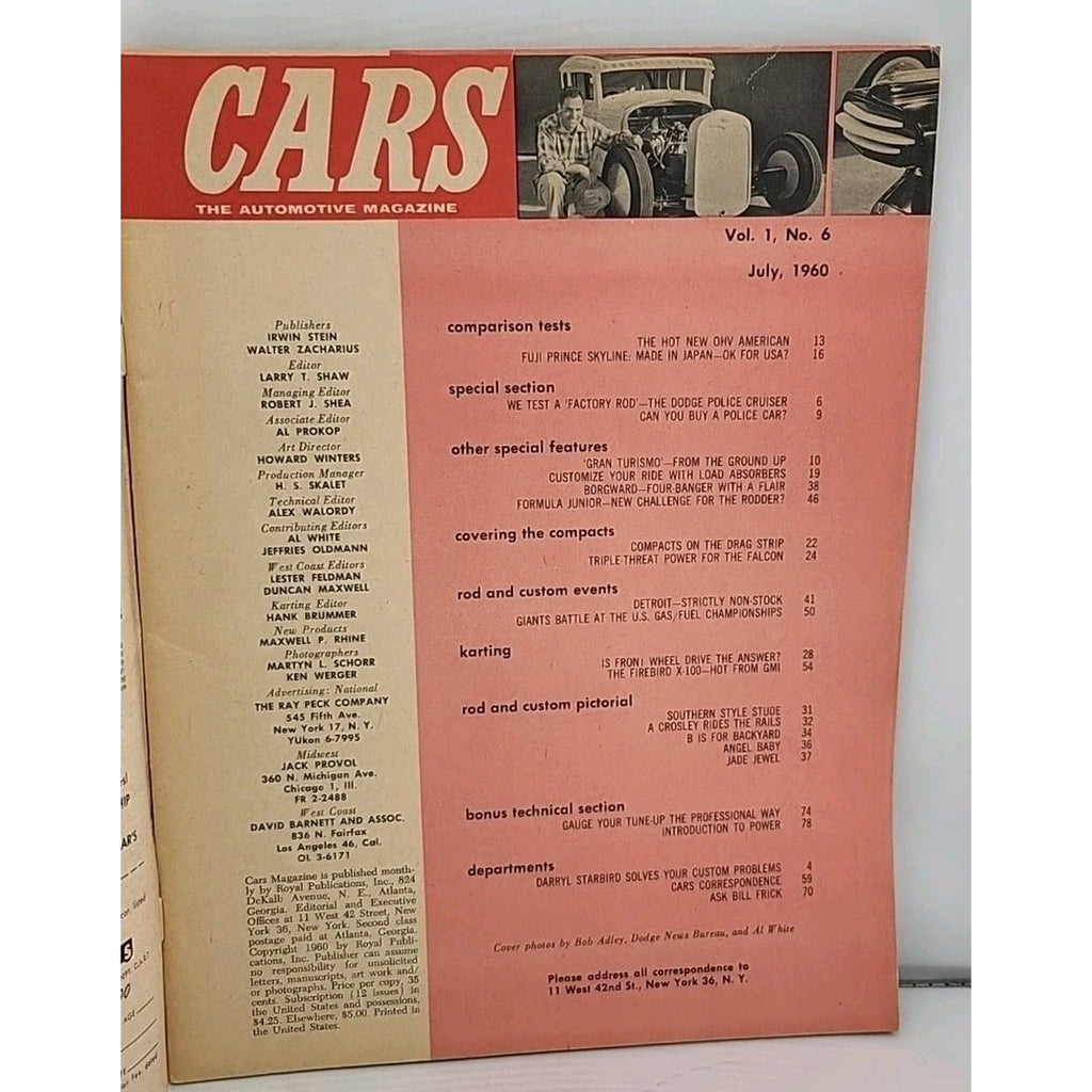 Cars July 1960