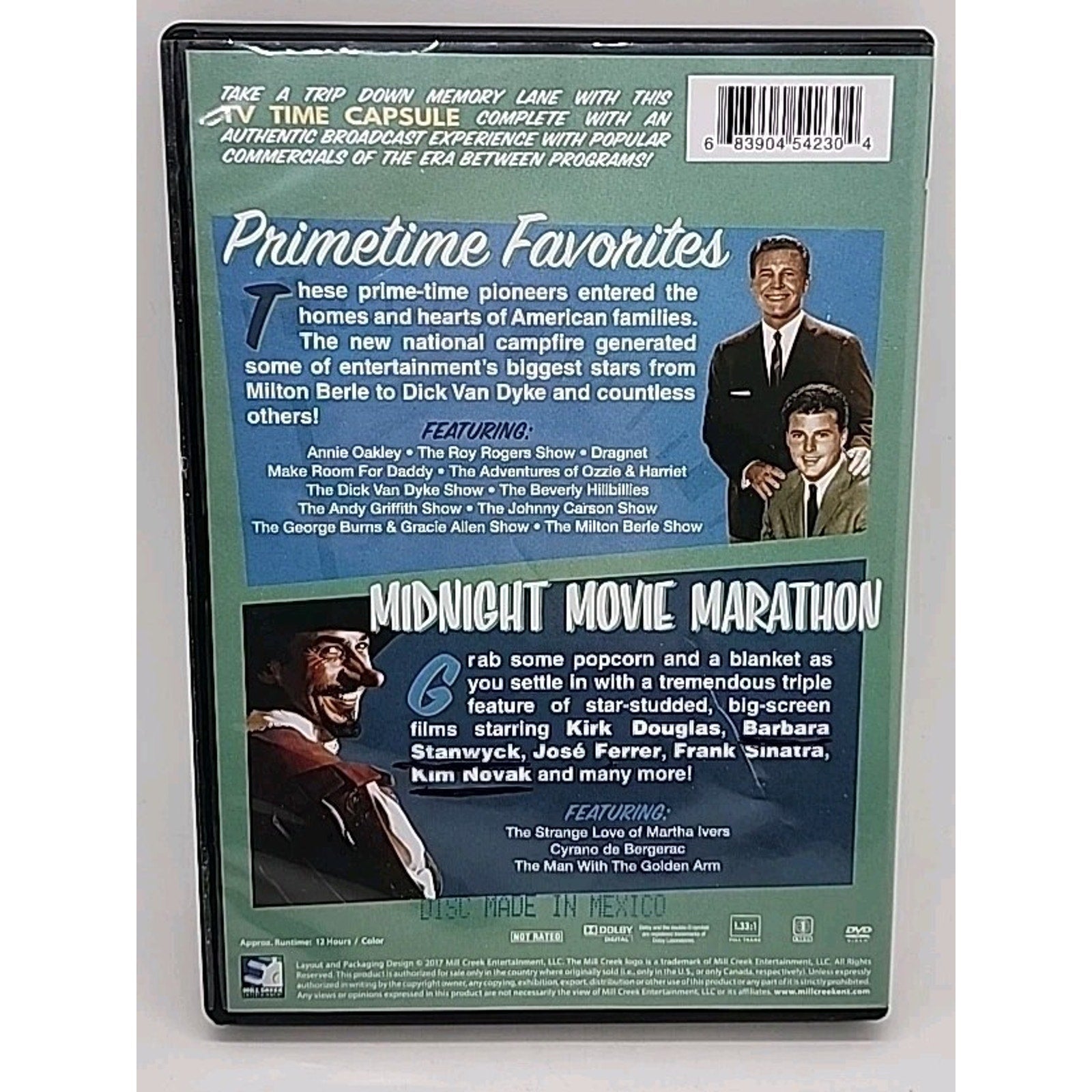 Primetime TV Time Capsule DVD 12 Hours Classic Shows