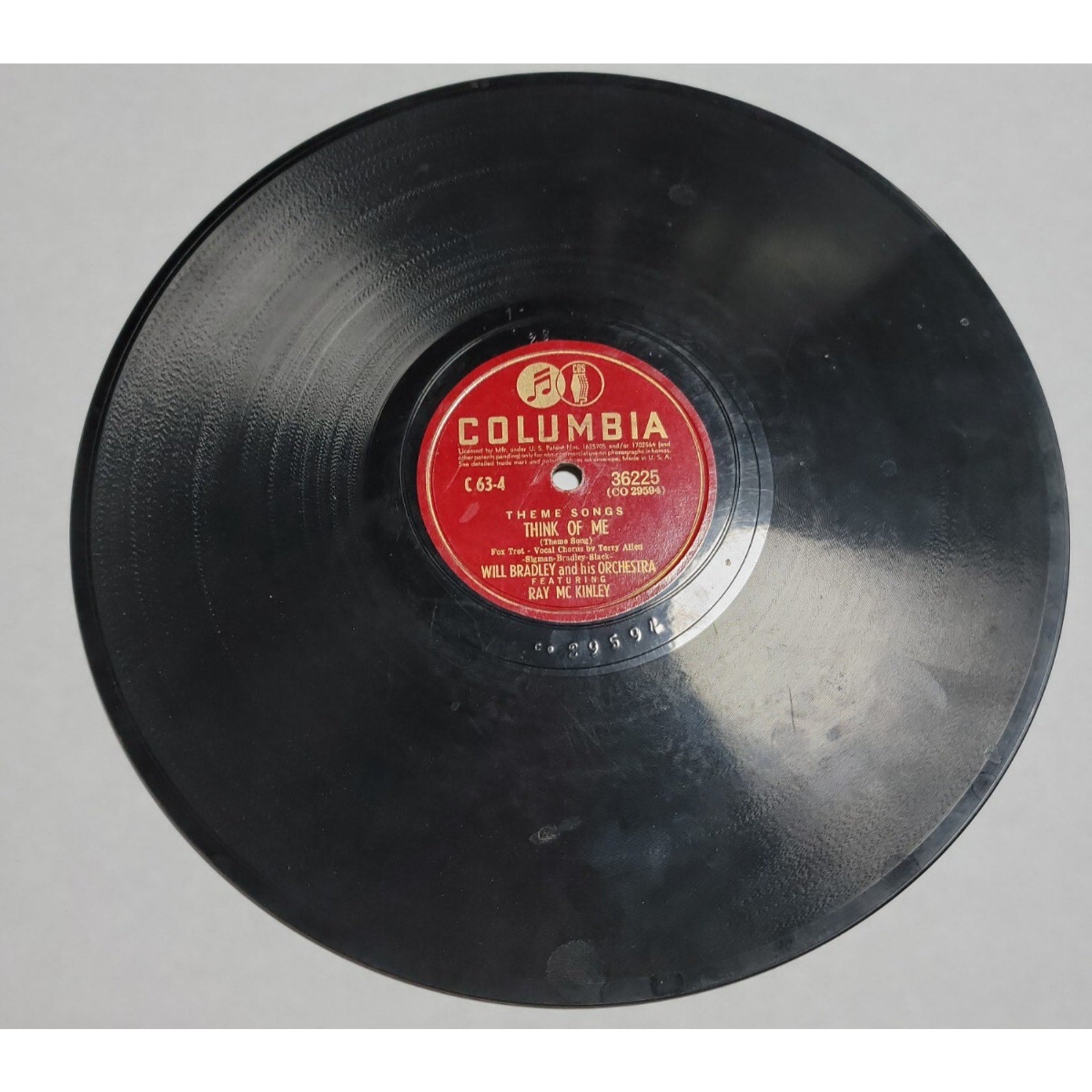10" 78 RPM-Kay Kyser-Thinking of You/Will Bradley-Think of Me/Columbia 36225