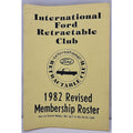 International Ford Retractable Club - 1982 Revised Membership Roster