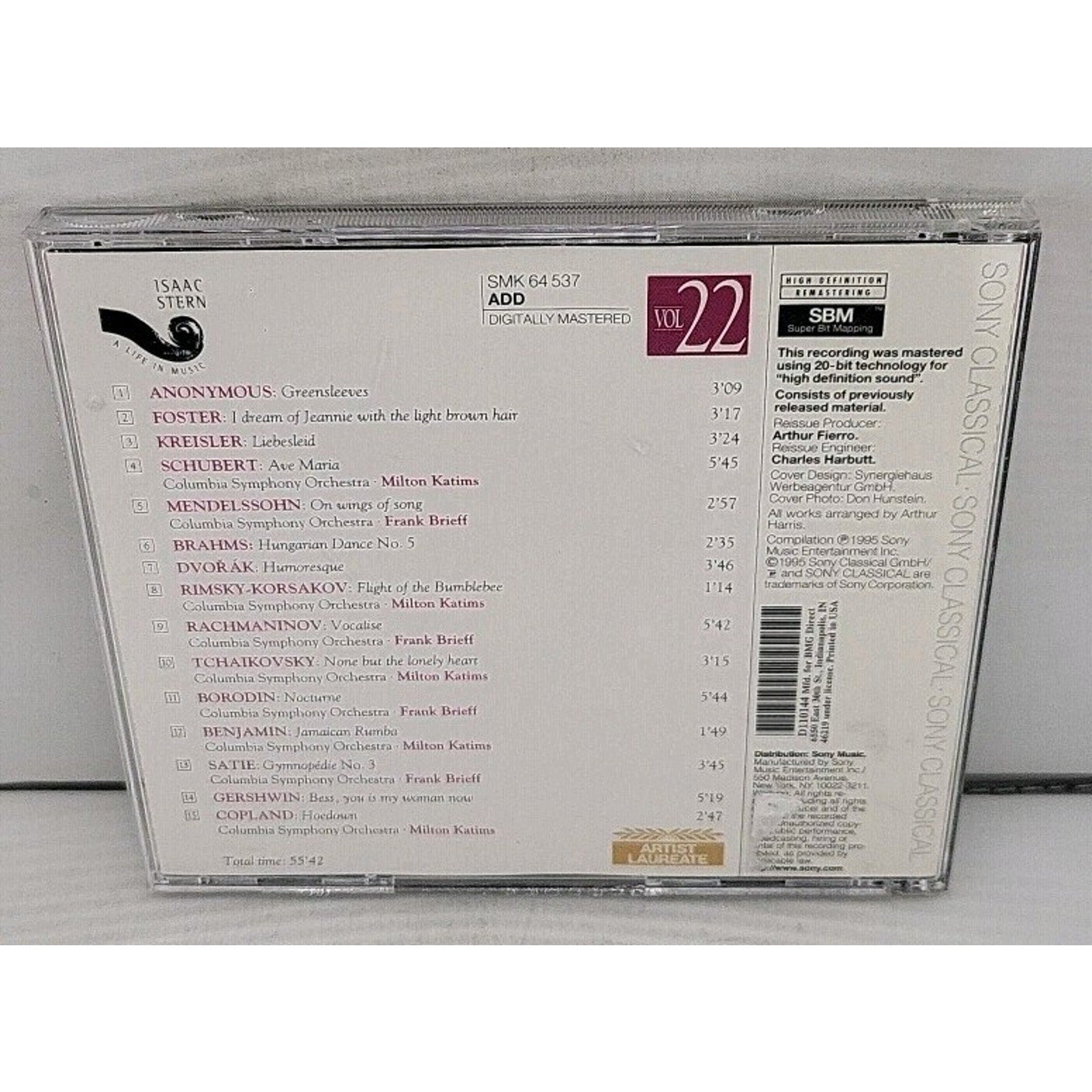 Isaac Stern Presents Encores with Orchestra CD Sony Classical