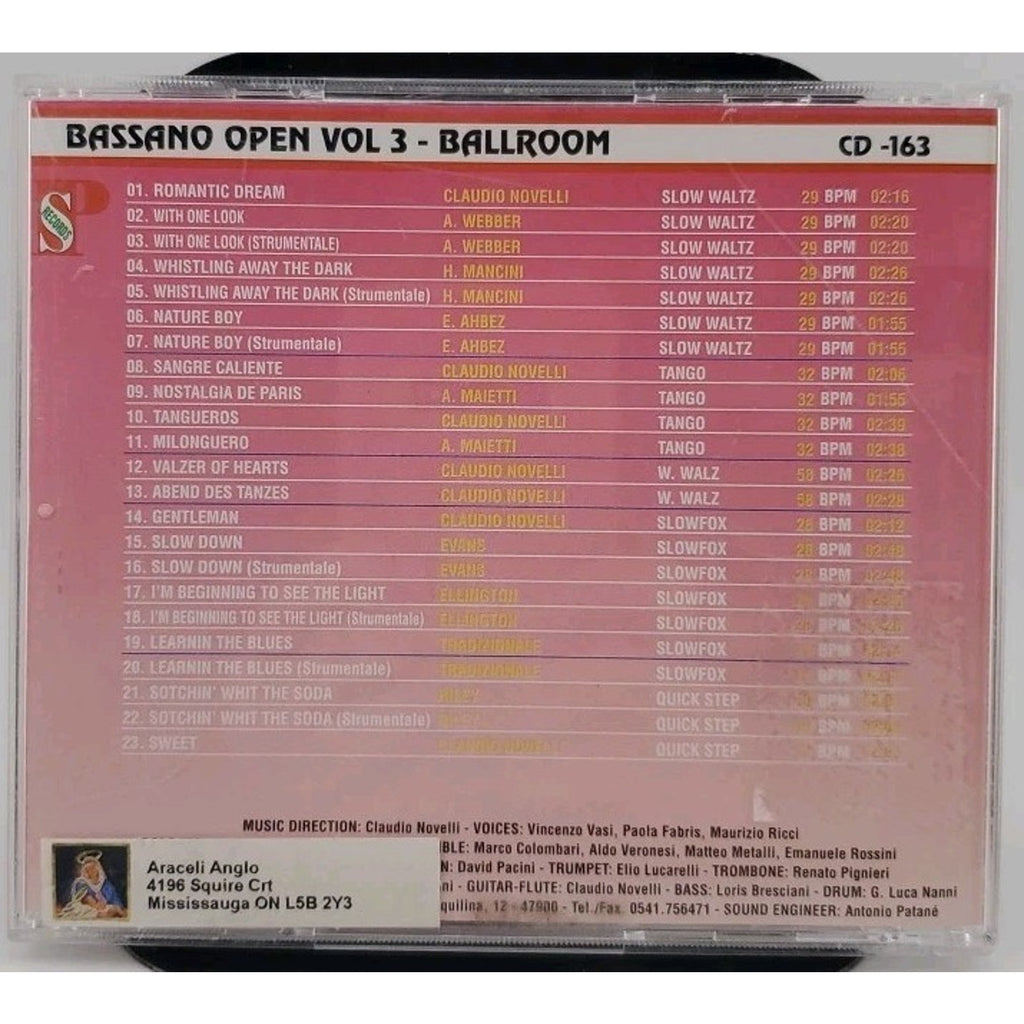 Bassano Open Vol. 3 - Ballroom CD - Prandi Sound Records