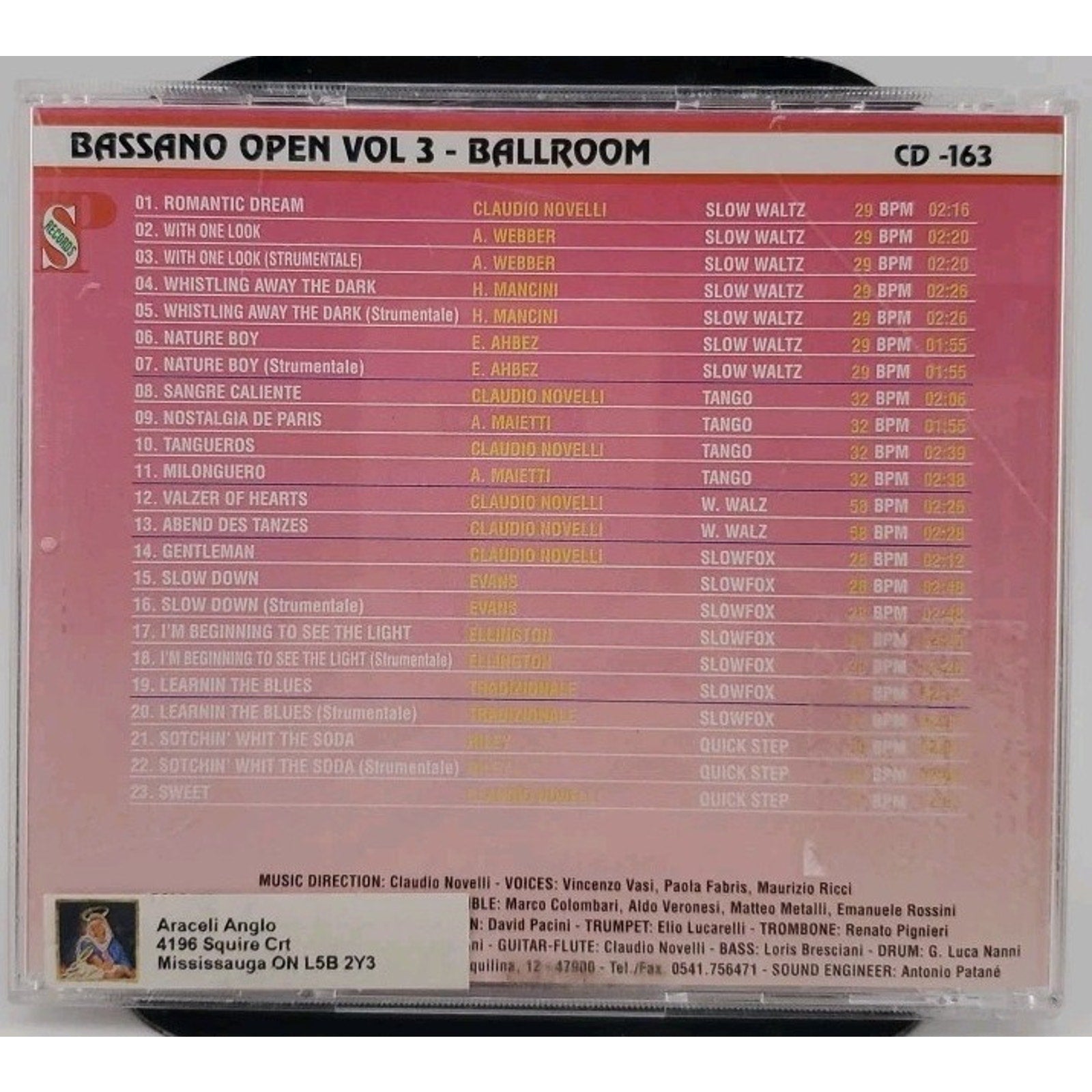 Bassano Open Vol. 3 - Ballroom CD - Prandi Sound Records