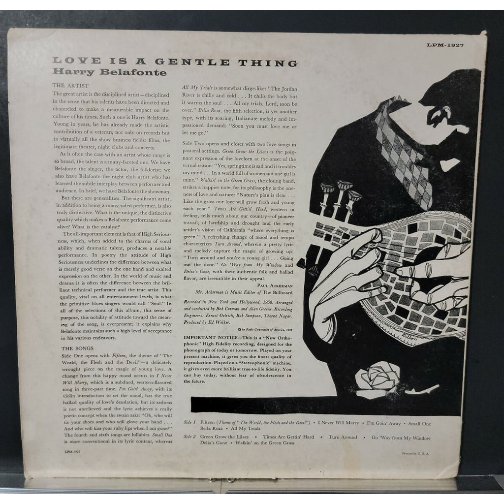 Harry Belafonte – Love Is A Gentle Thing