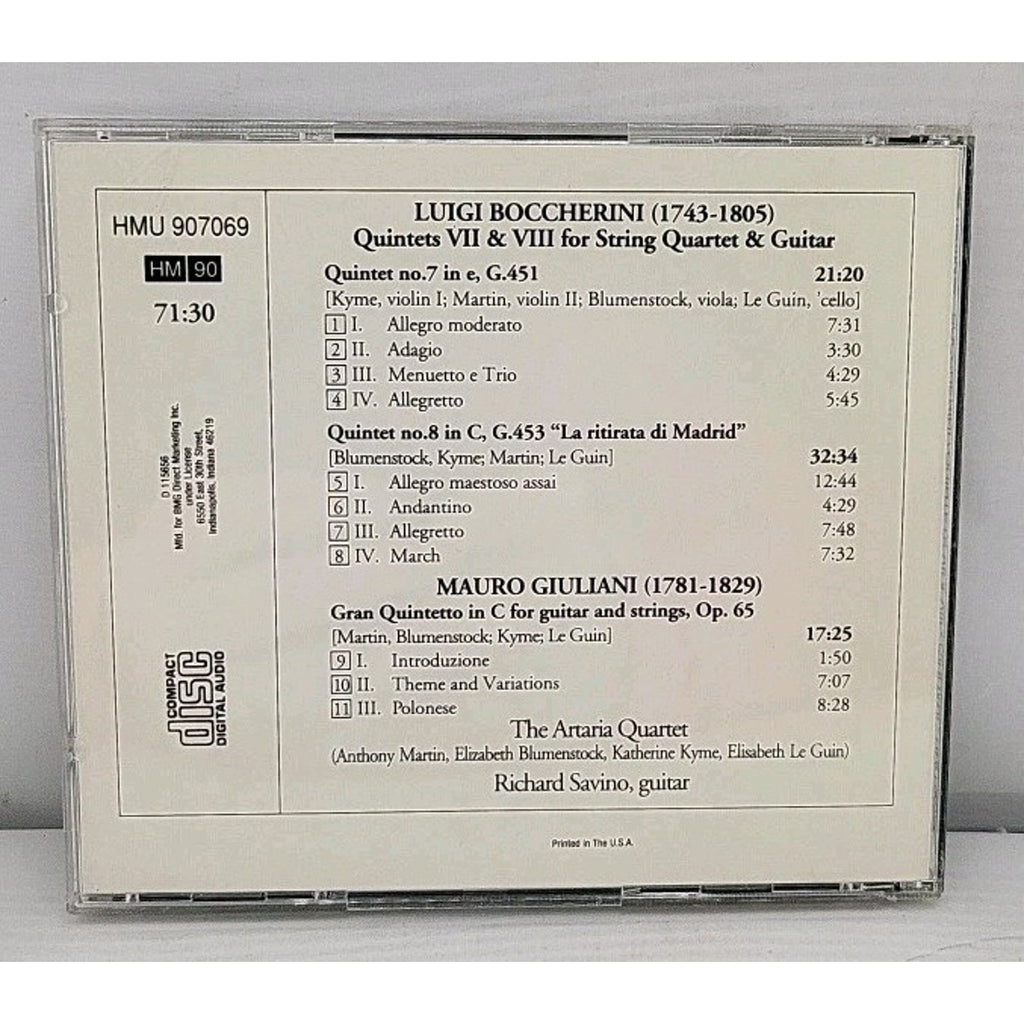 Boccherini: Quintets VII & VIII for String Quartet & Guitar; Giuliani: CD