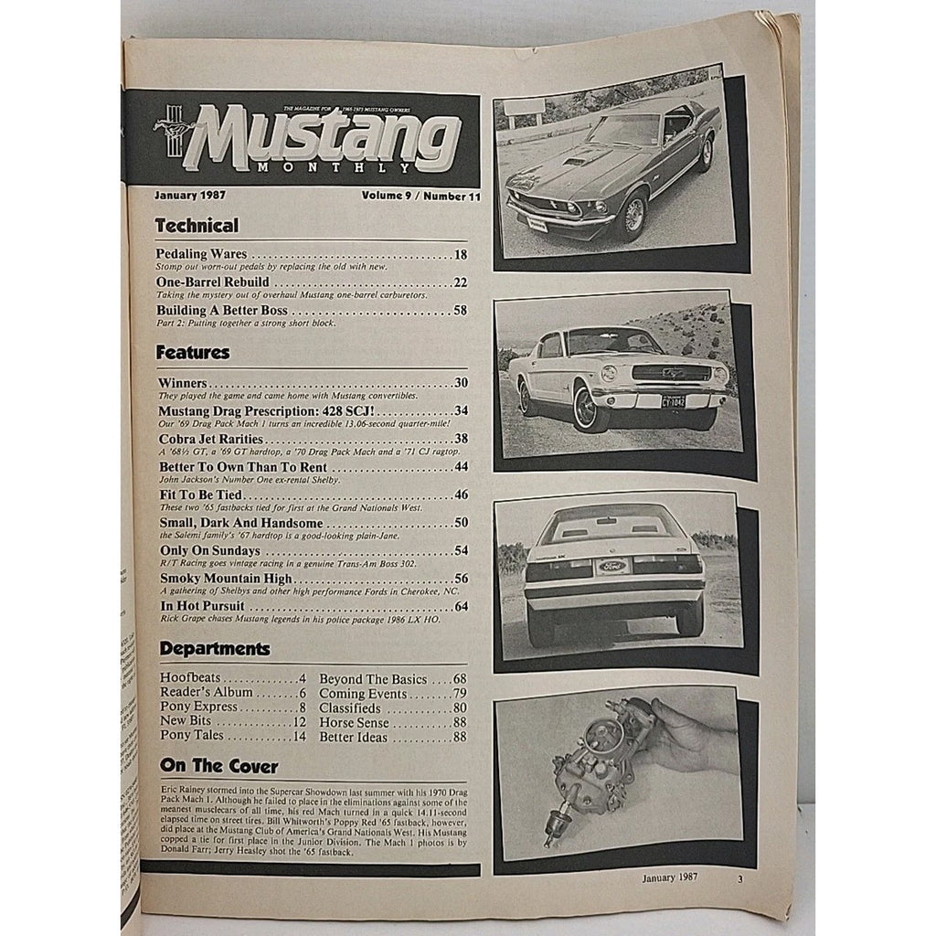 Mustang Monthly January 1987
