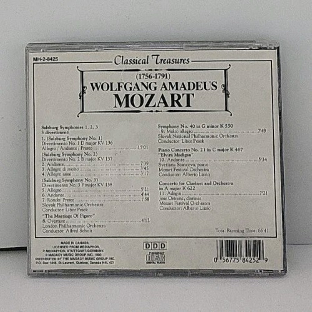 Mozart – Classical Treasures CD Classical Symphonies Overture Concertos