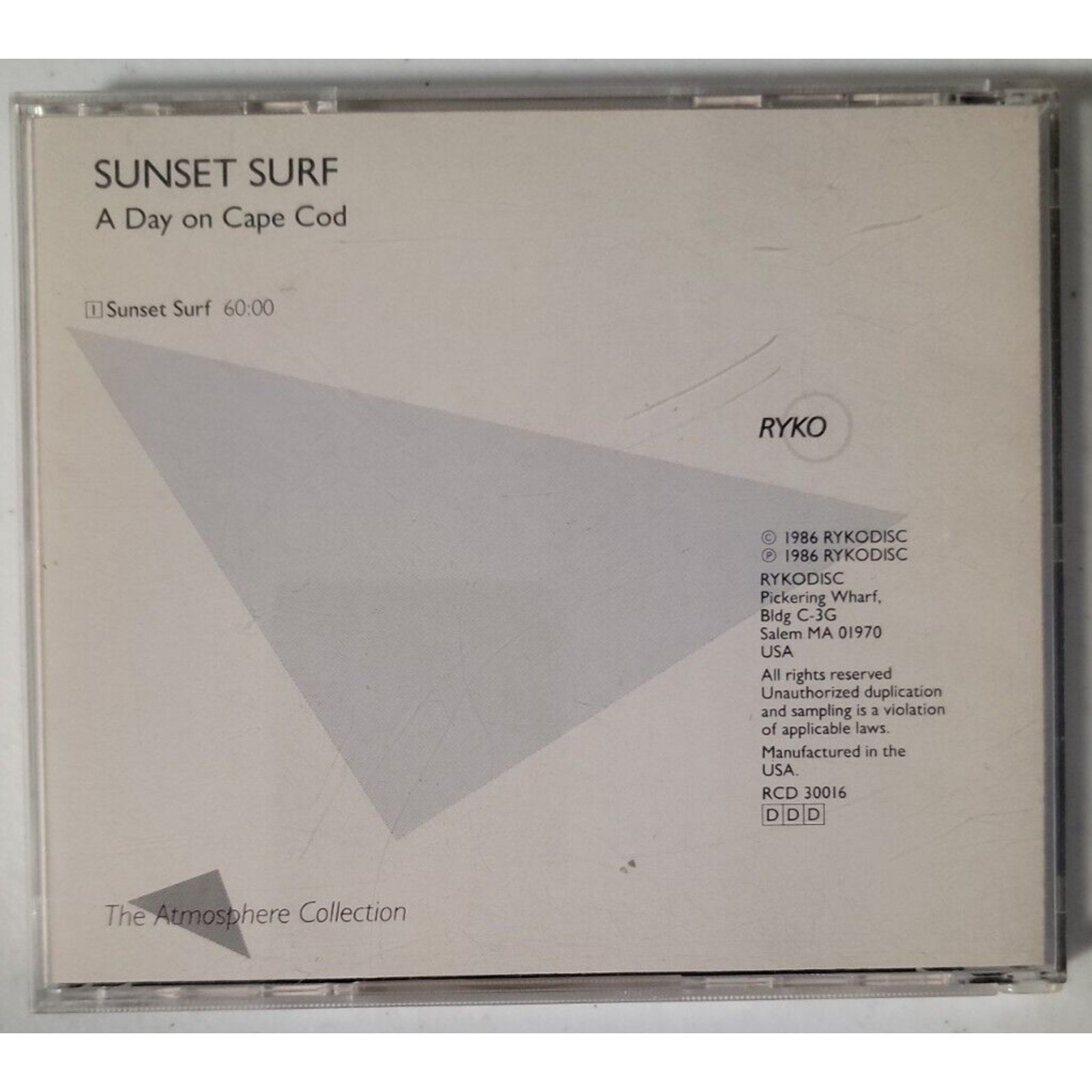 A Day on Cape Cod: Sunset Surf by Various Artists (CD, 1986, Rykodisc)