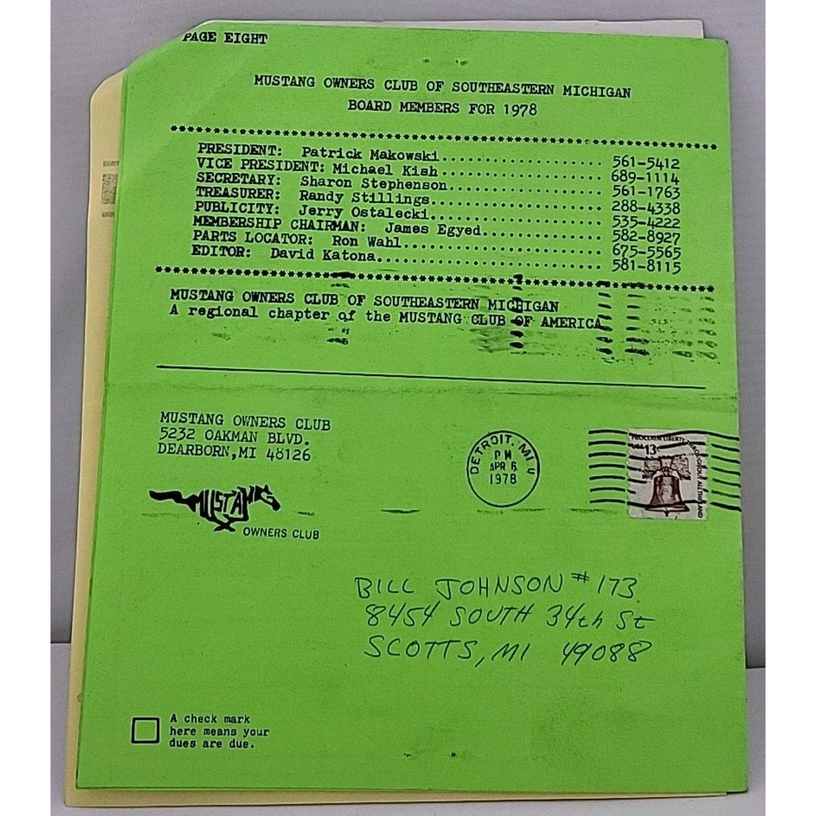 Mustang Accelerator Booklet - April 1978 - Volume 3 Number 4