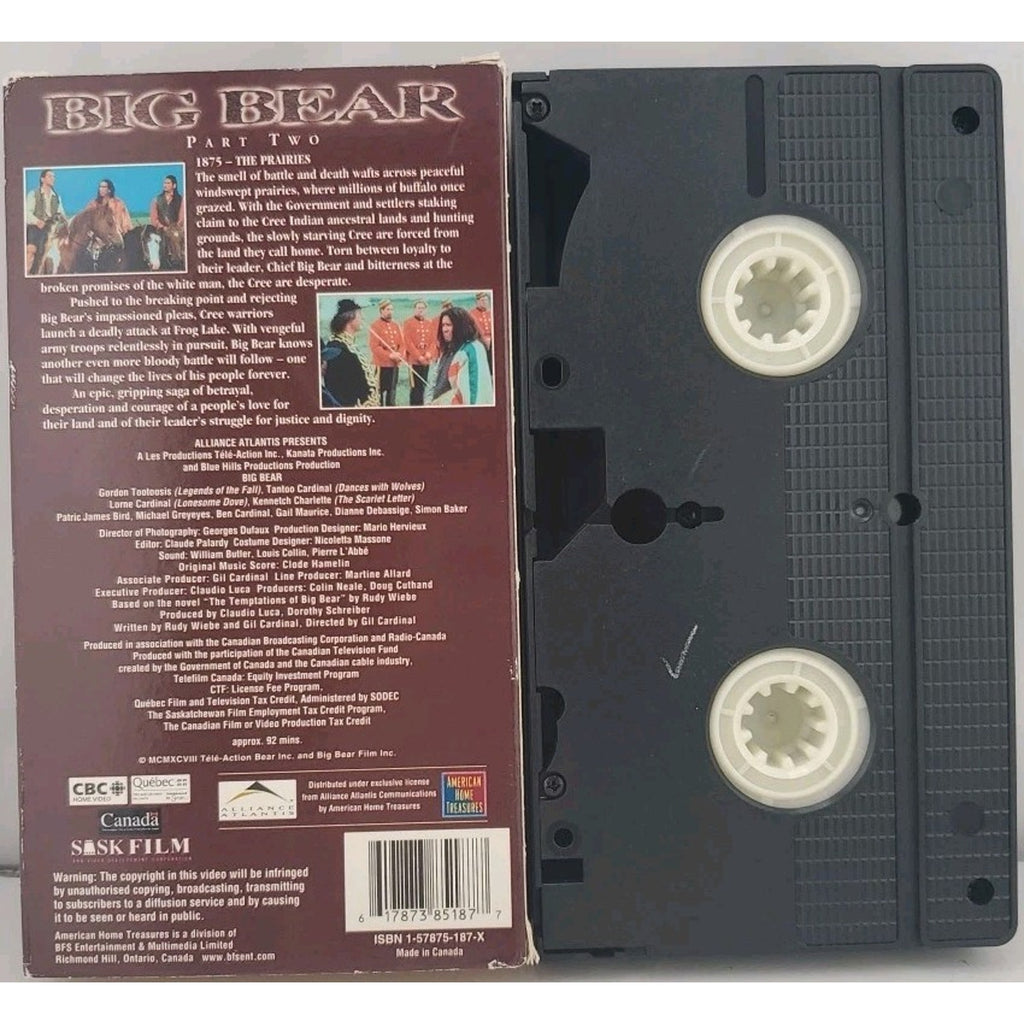 Big Bear Part 2 VHS Native American Film