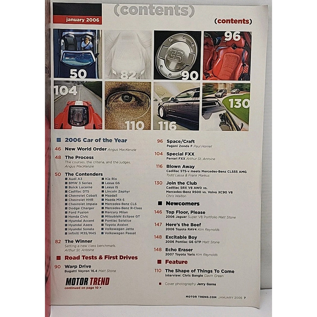 Motor Trend Magazine January 2006