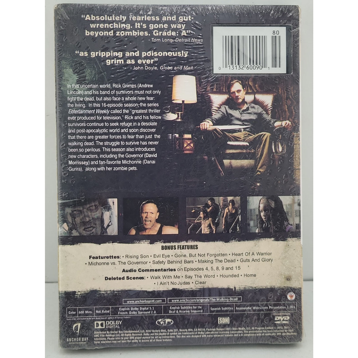 The Walking Dead: the Complete Third Season (DVD, 2012) *Brand New*