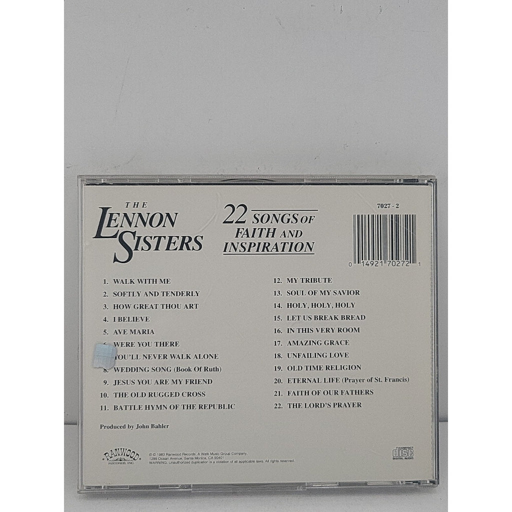 22 Songs of Faith & Inspiration by Lennon Sisters (CD, 1994)