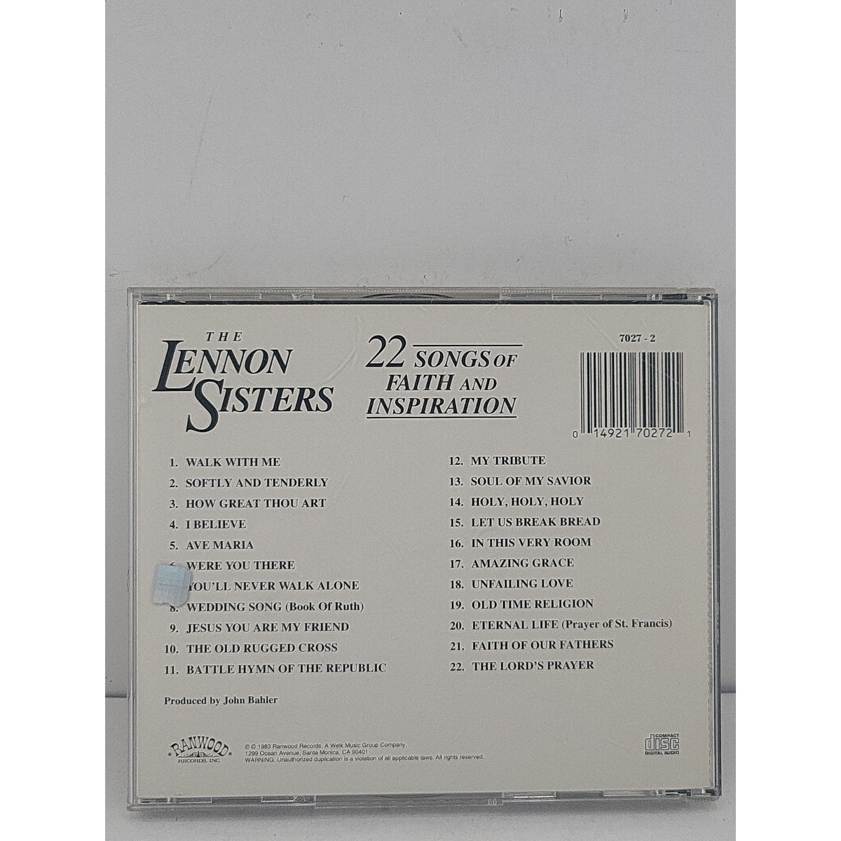 22 Songs of Faith & Inspiration by Lennon Sisters (CD, 1994)