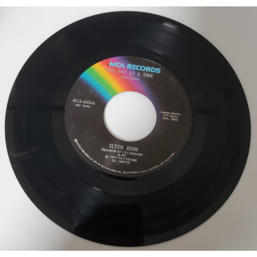 Elton John - One Day At A Time/Lucy In The Sky With Diamonds - 45RPM Record - Si