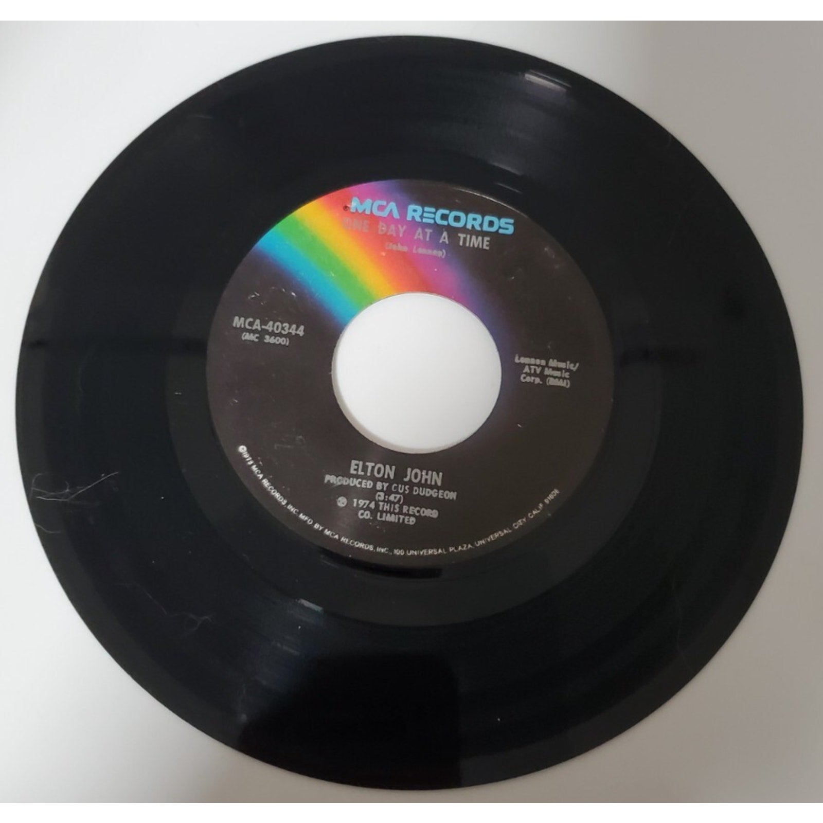 Elton John - One Day At A Time/Lucy In The Sky With Diamonds - 45RPM Record - Si
