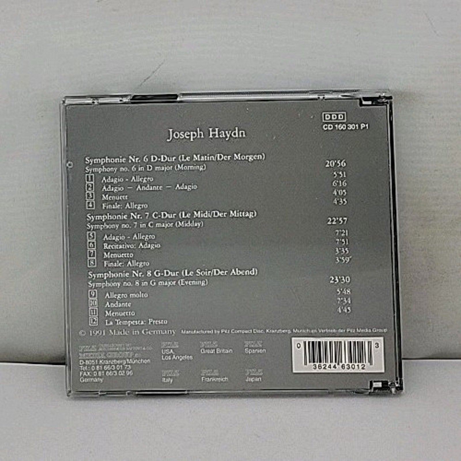 Haydn: Symphonien Nos. 6, 7 und 8 (CD, Pilz)