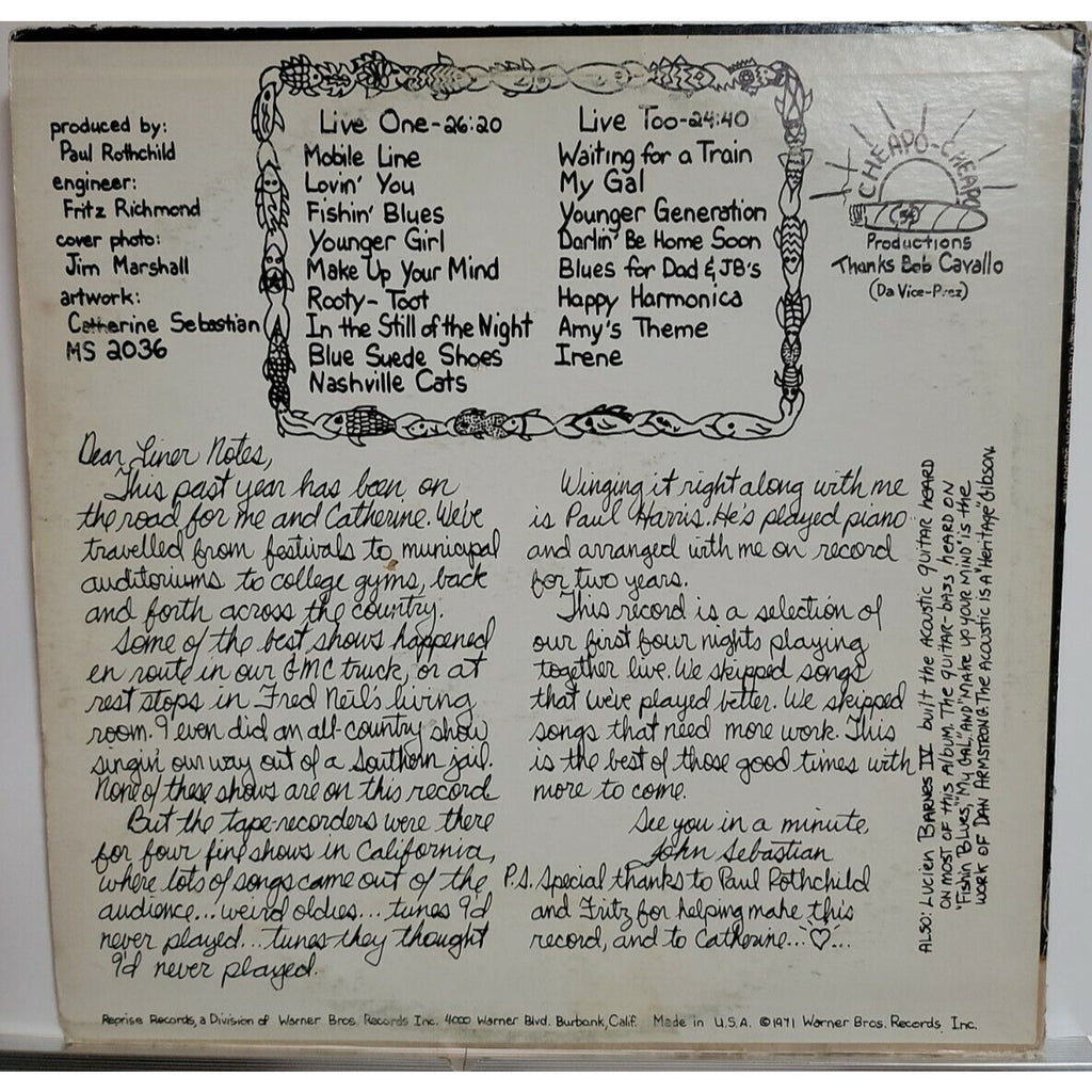 Real Live - John Sebastian - MS 2036