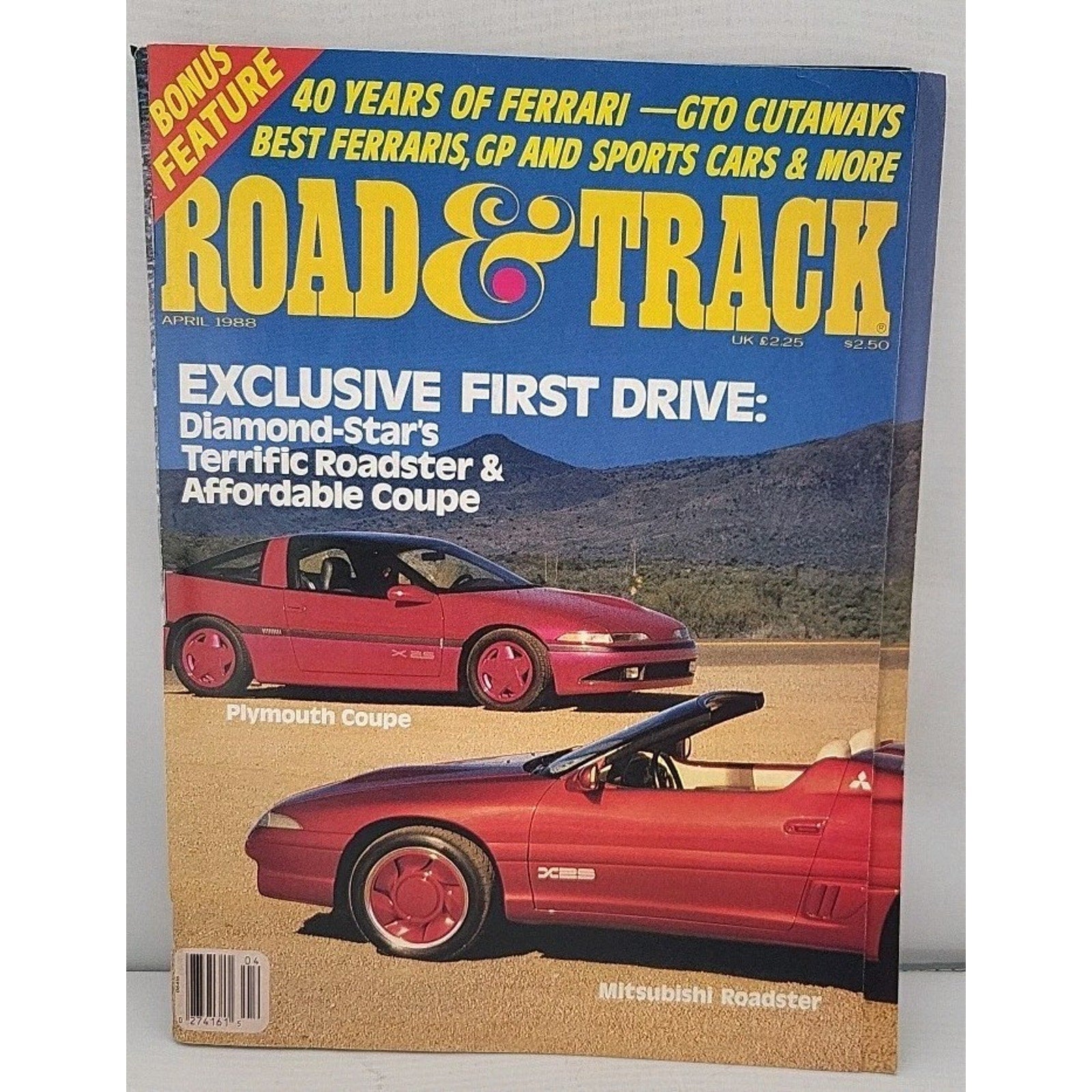 Road & Track Magazine April, 1988