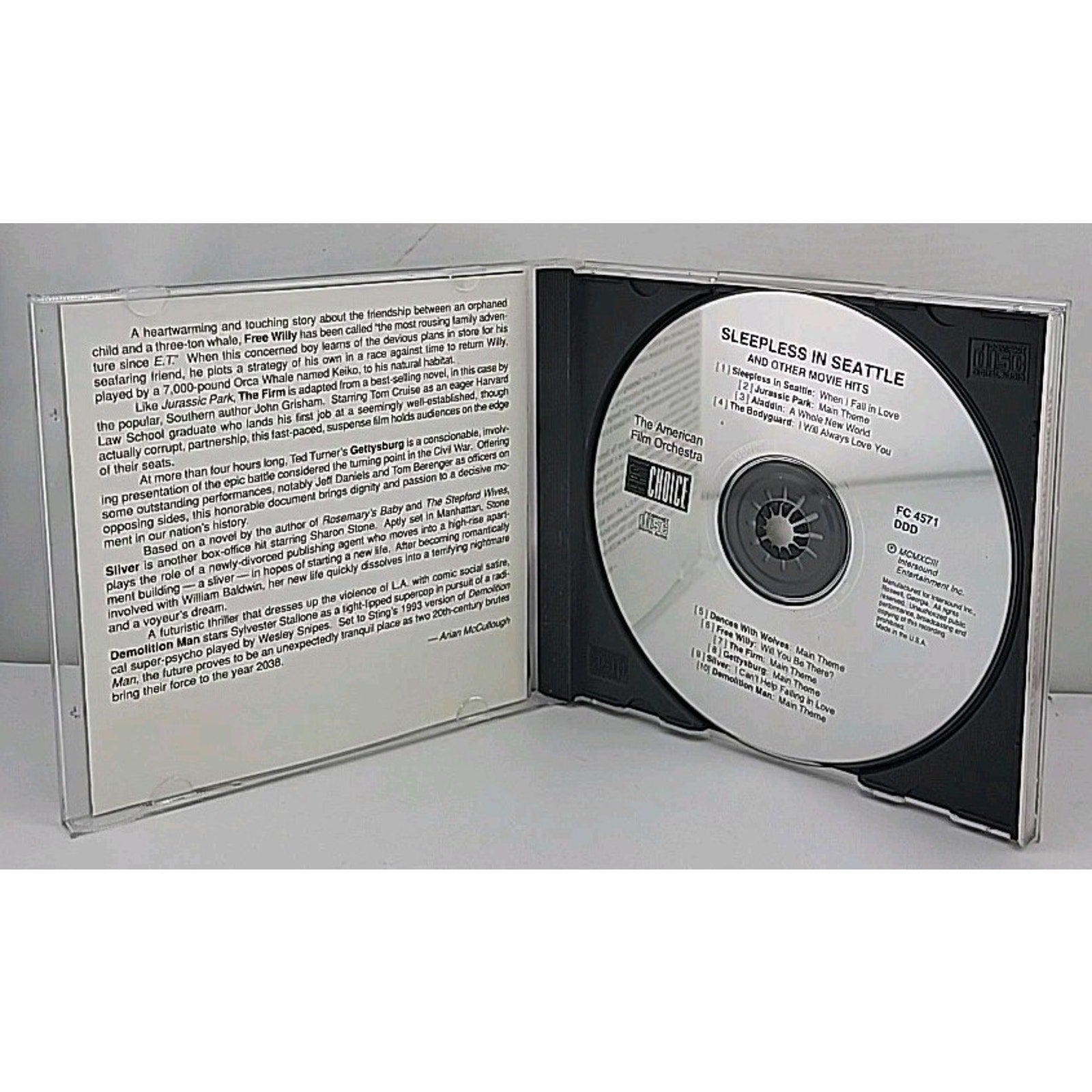 Sleepless in Seattle & Other Movie Hits by American Film Orchestra (CD,...