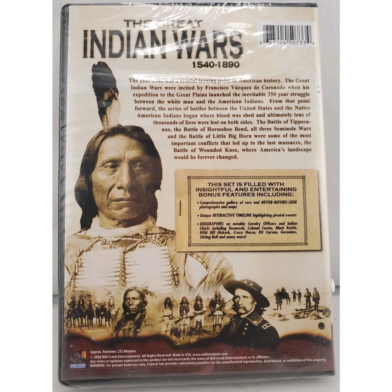 The Great Indian Wars 1540-1890 (DVD, 2005) *Brand New*