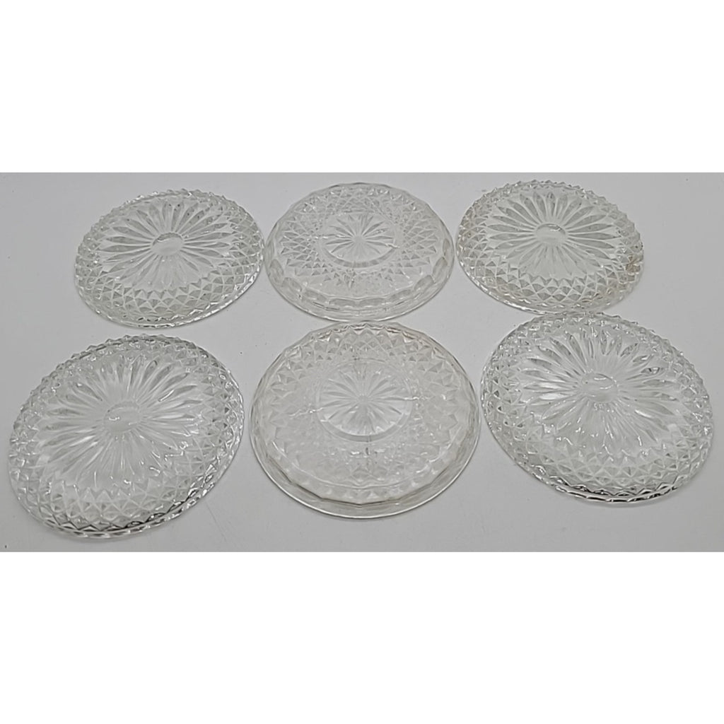 Princess House Crystal Highlights #876 Set Of 6 Coasters w/ Holder