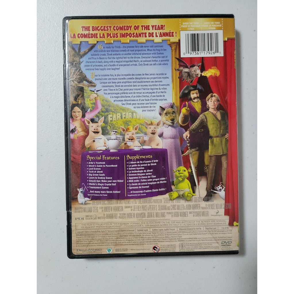 Shrek the Third (DVD, 2007,Canadian)