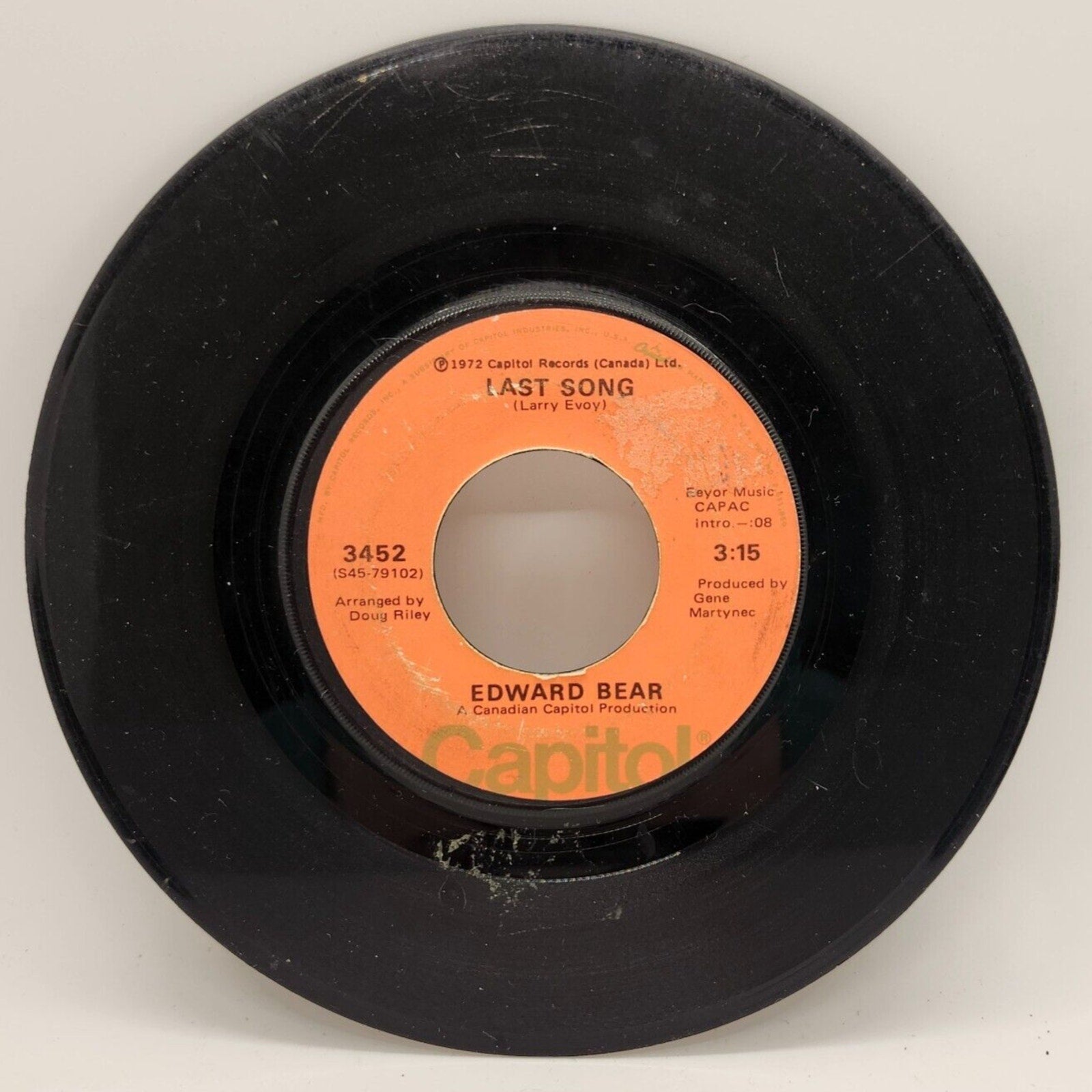 Last Song by Larry Evoy / Last Song by Roger Ellis (Record) - 3452