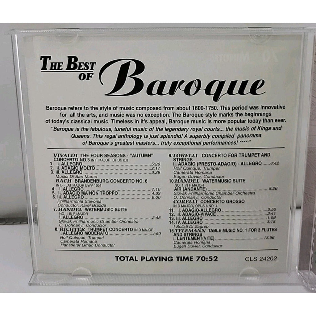 The Best of Baroque CD Vivaldi Bach Handel Corelli Telemann