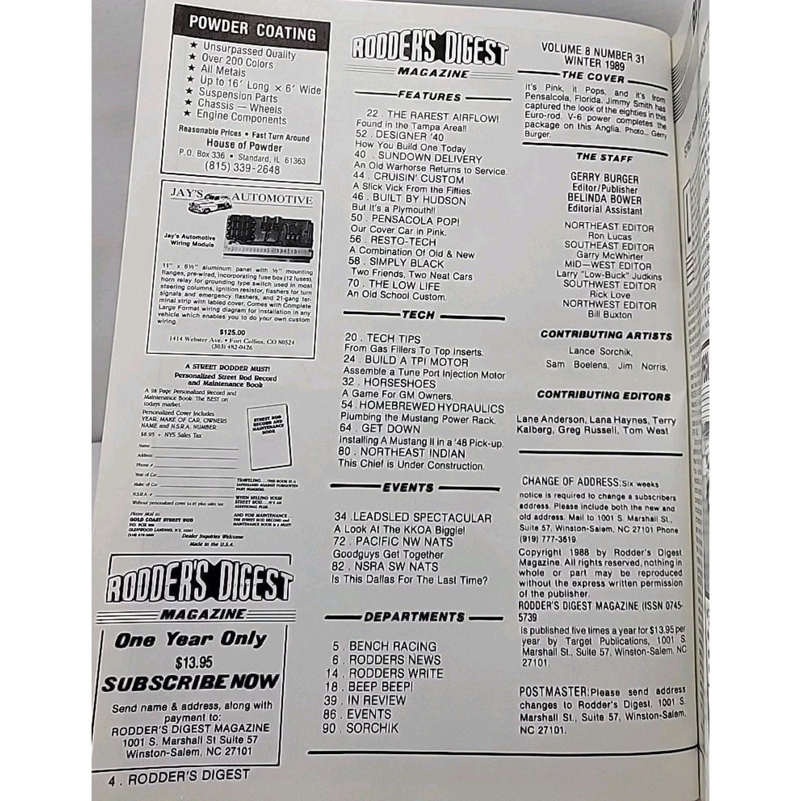 Rodder's Digest Magazine Winter 1989 Volume 8 Number 31