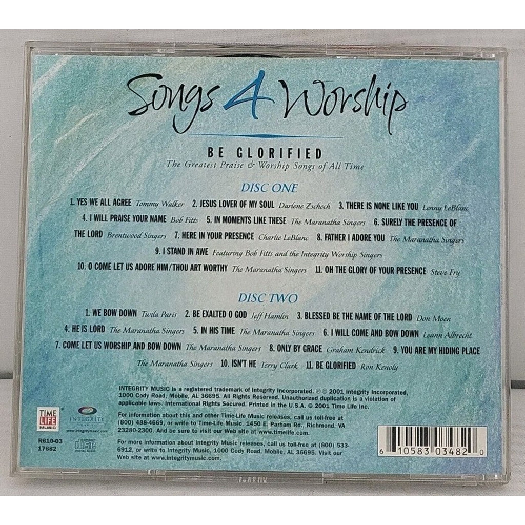 Be Glorified by Songs 4 Worship (CD, 2001)
