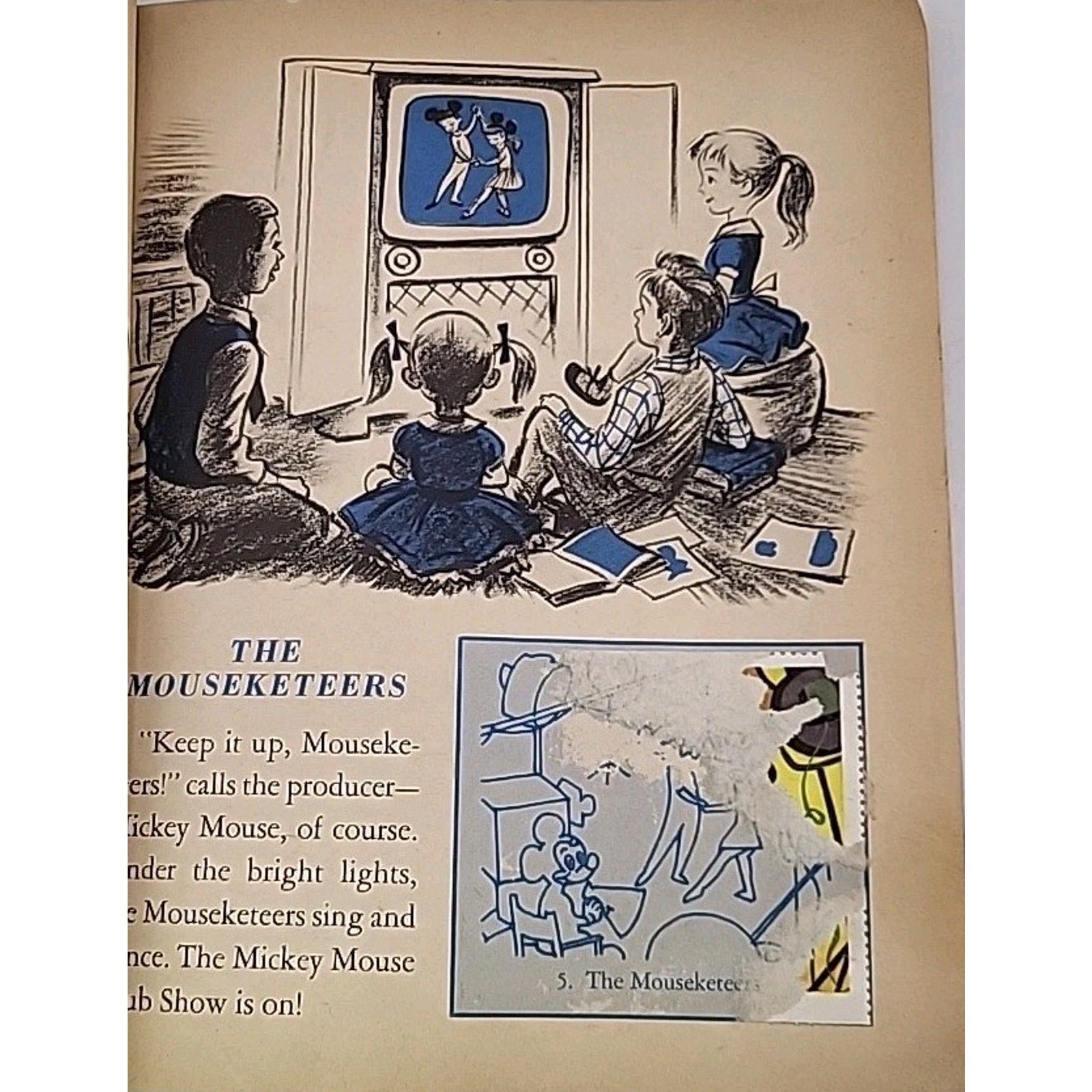 1956 Walt Disney's Mickey Mouse Club Stamp Book