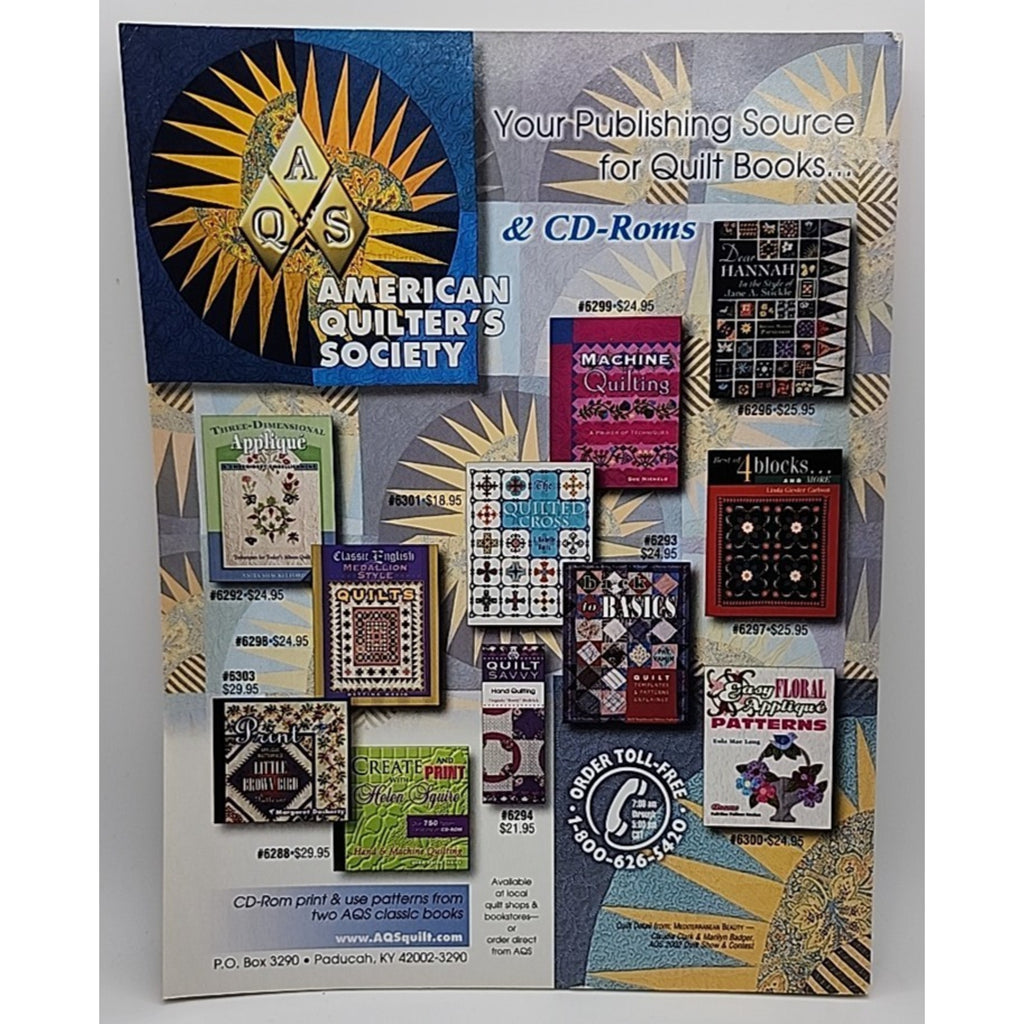 The Quilter Quilting Magazine Nov 2003 includes Pull-Out Pattern Section