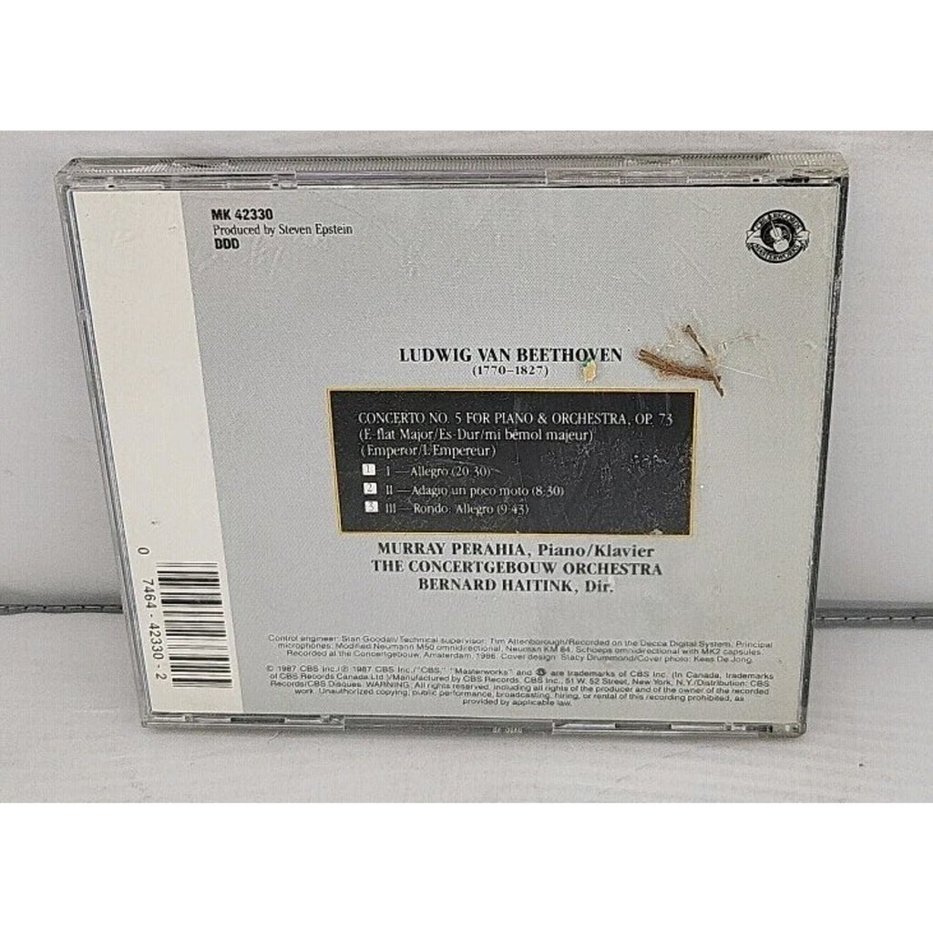 Piano Concerto 5 by Murray Perahia (CD, 1990)