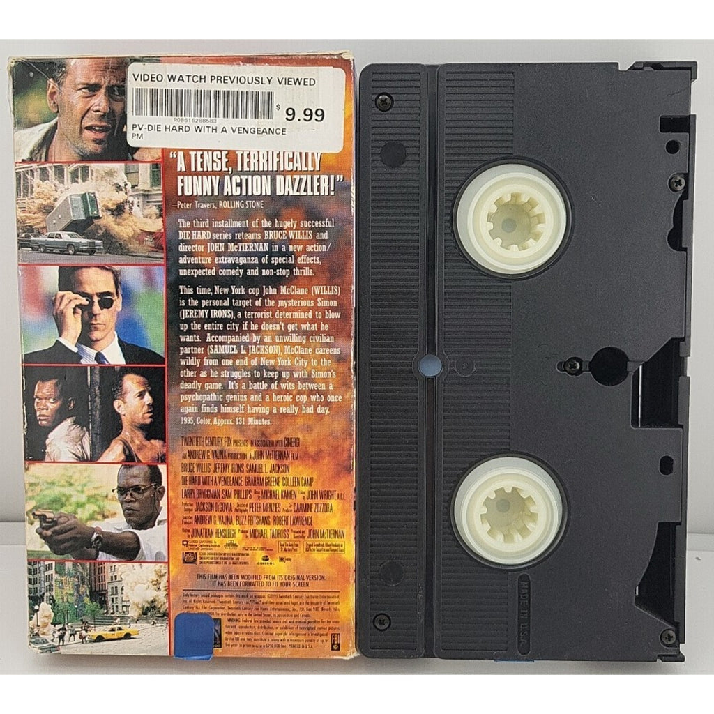 Die Hard 3: Die Hard With a Vengeance (VHS, 1997) *ACCEPTABLE*
