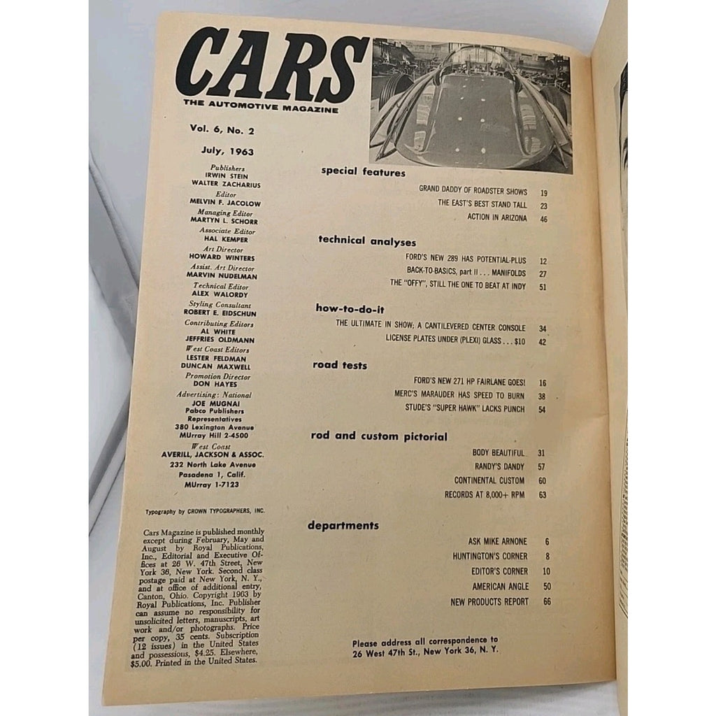 Cars The Automotive Magazine - July 1963 - Vol. 6 No. 2