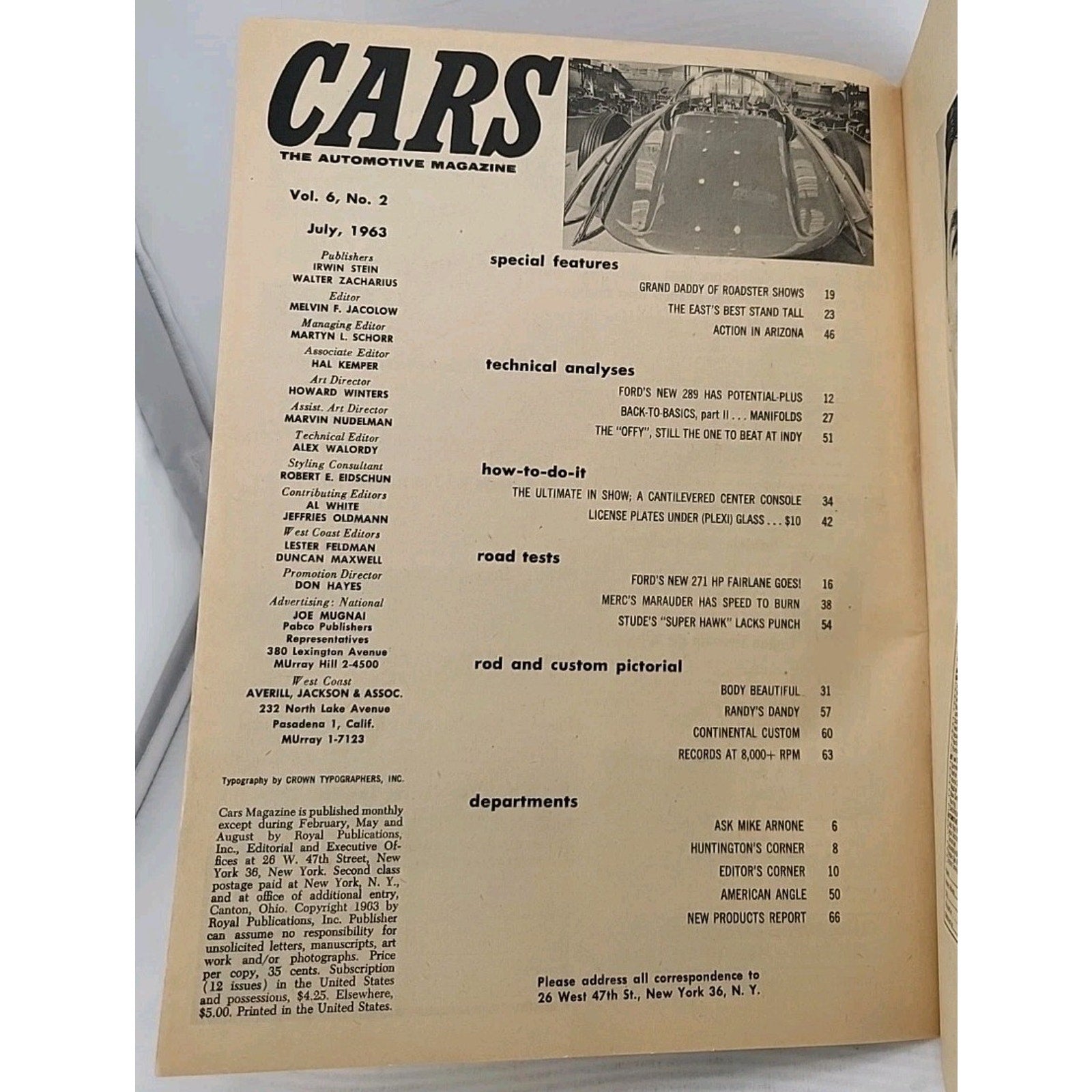 Cars The Automotive Magazine - July 1963 - Vol. 6 No. 2