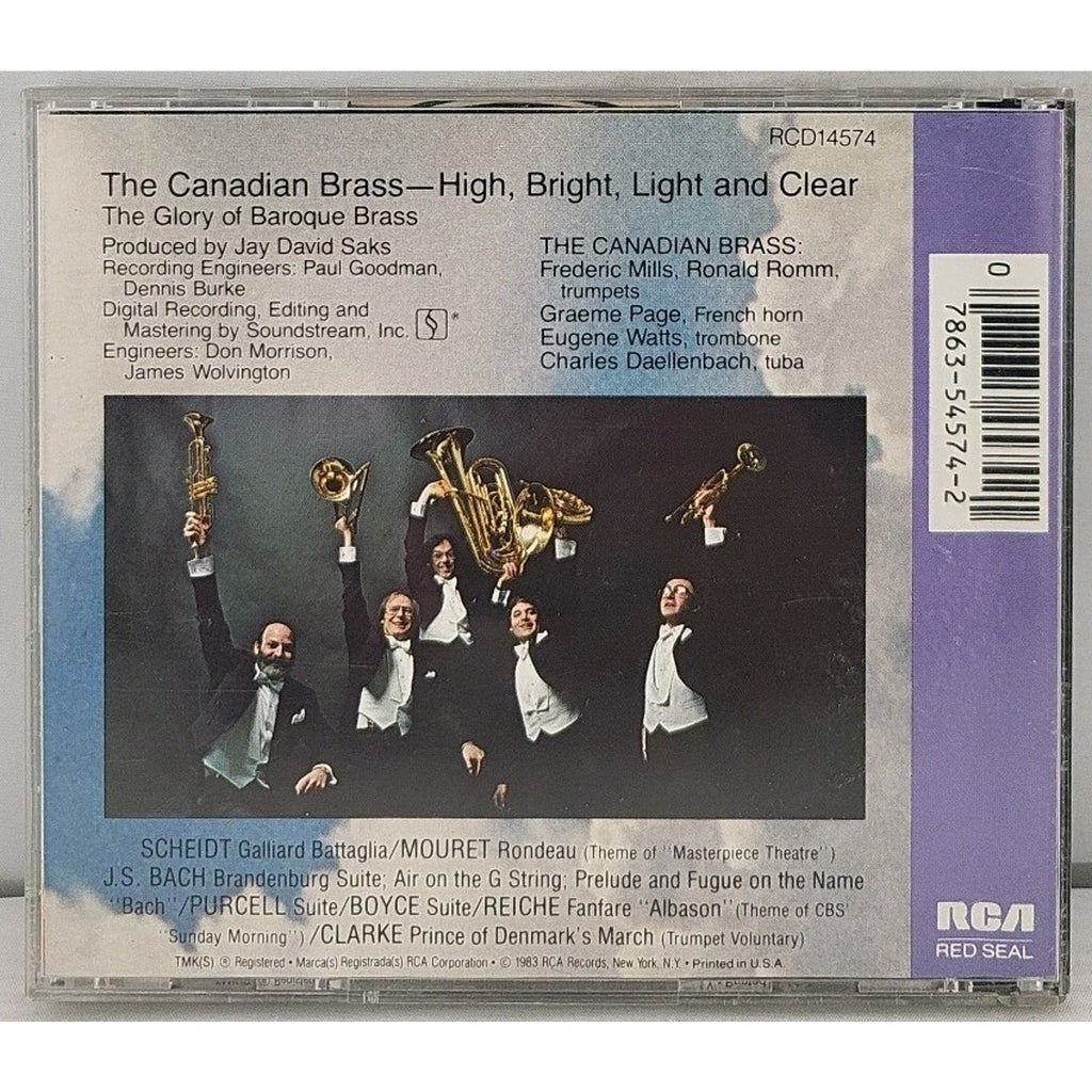 High Bright Light & Clear by Purcell / Canadian Brass (CD, 2007)