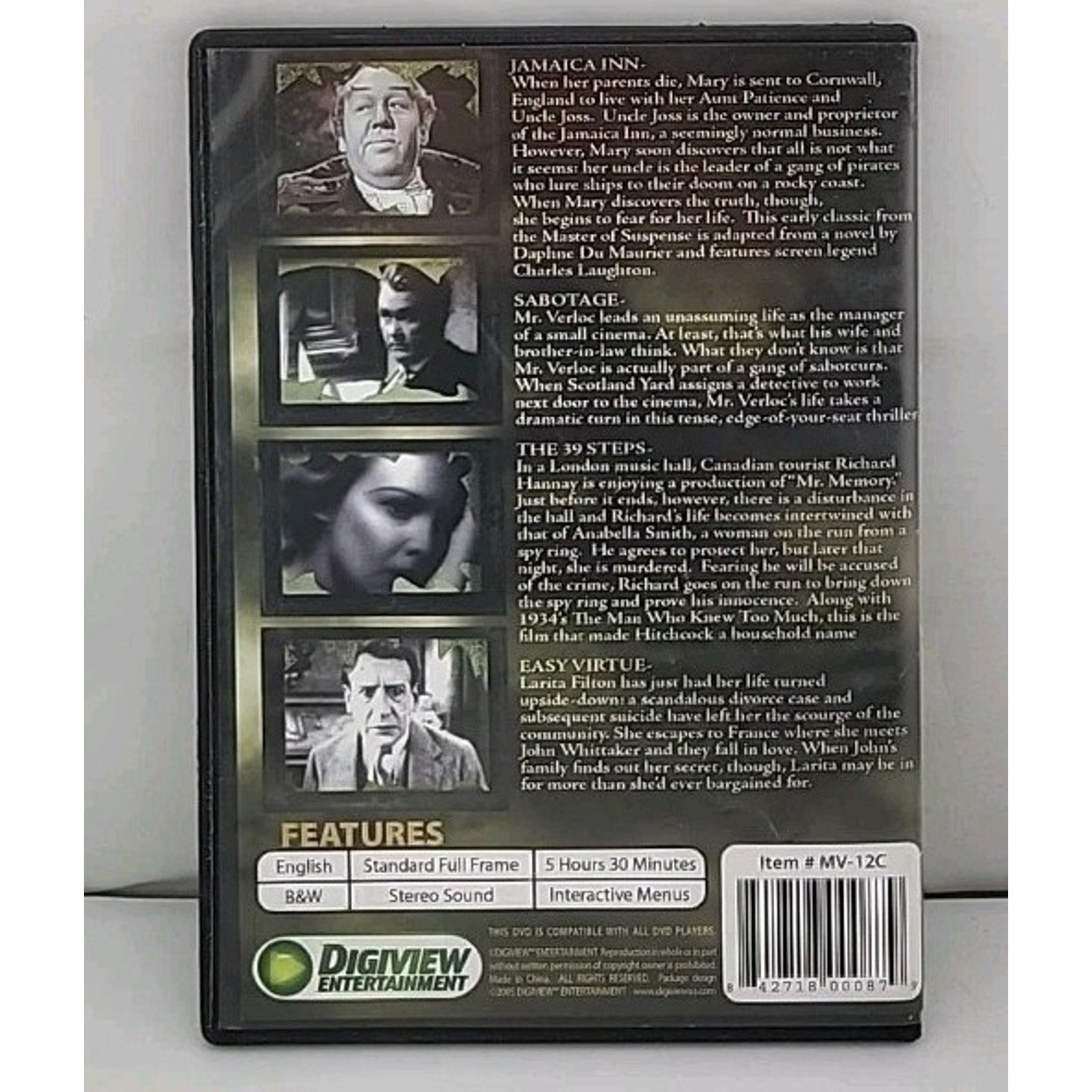 Alfred Hitchcock: 4 Spine Tingling Films From the Master of Suspence (DVD, 2006)