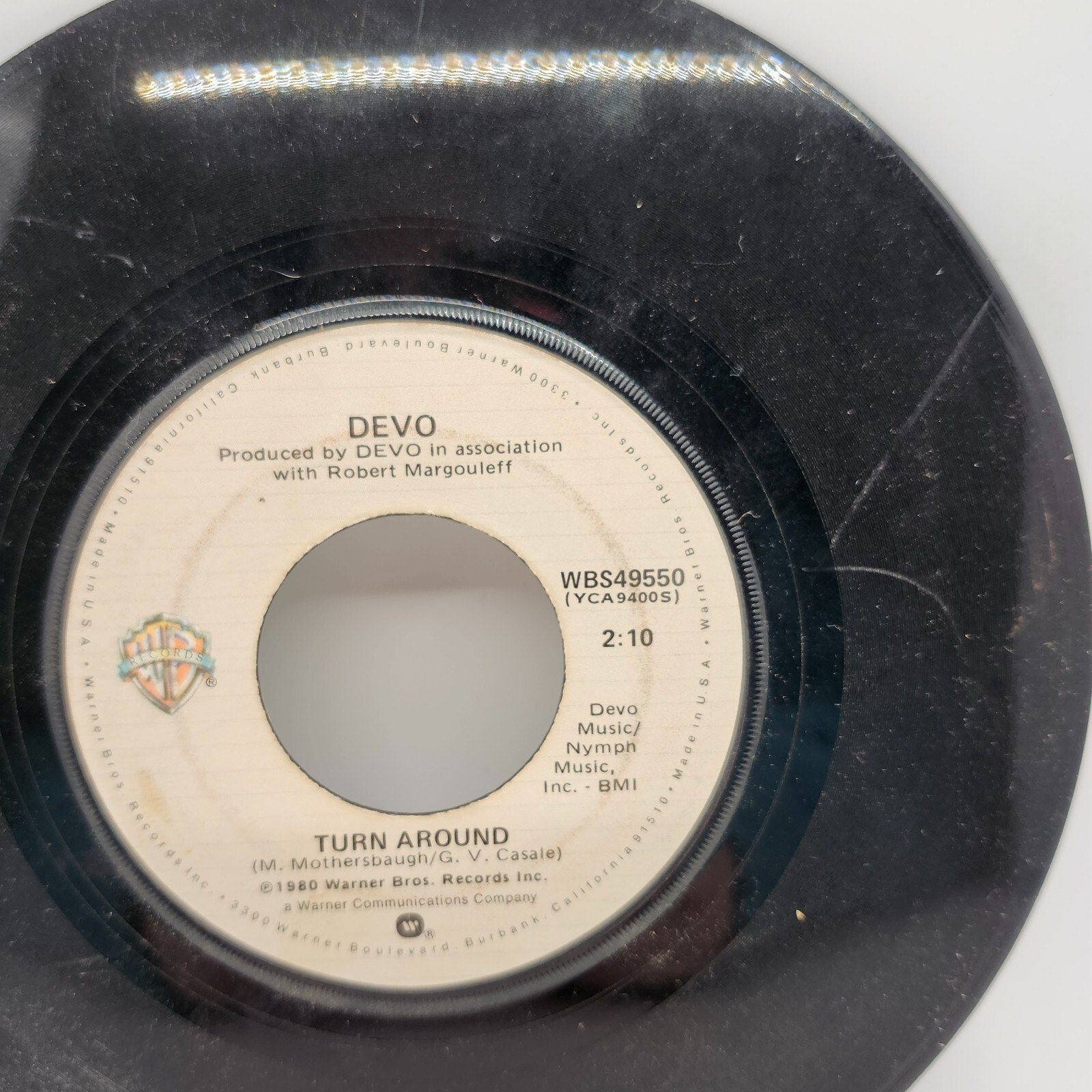 Whip It / Turn Around by M. Mothersbaugh (Record) - WBS49550