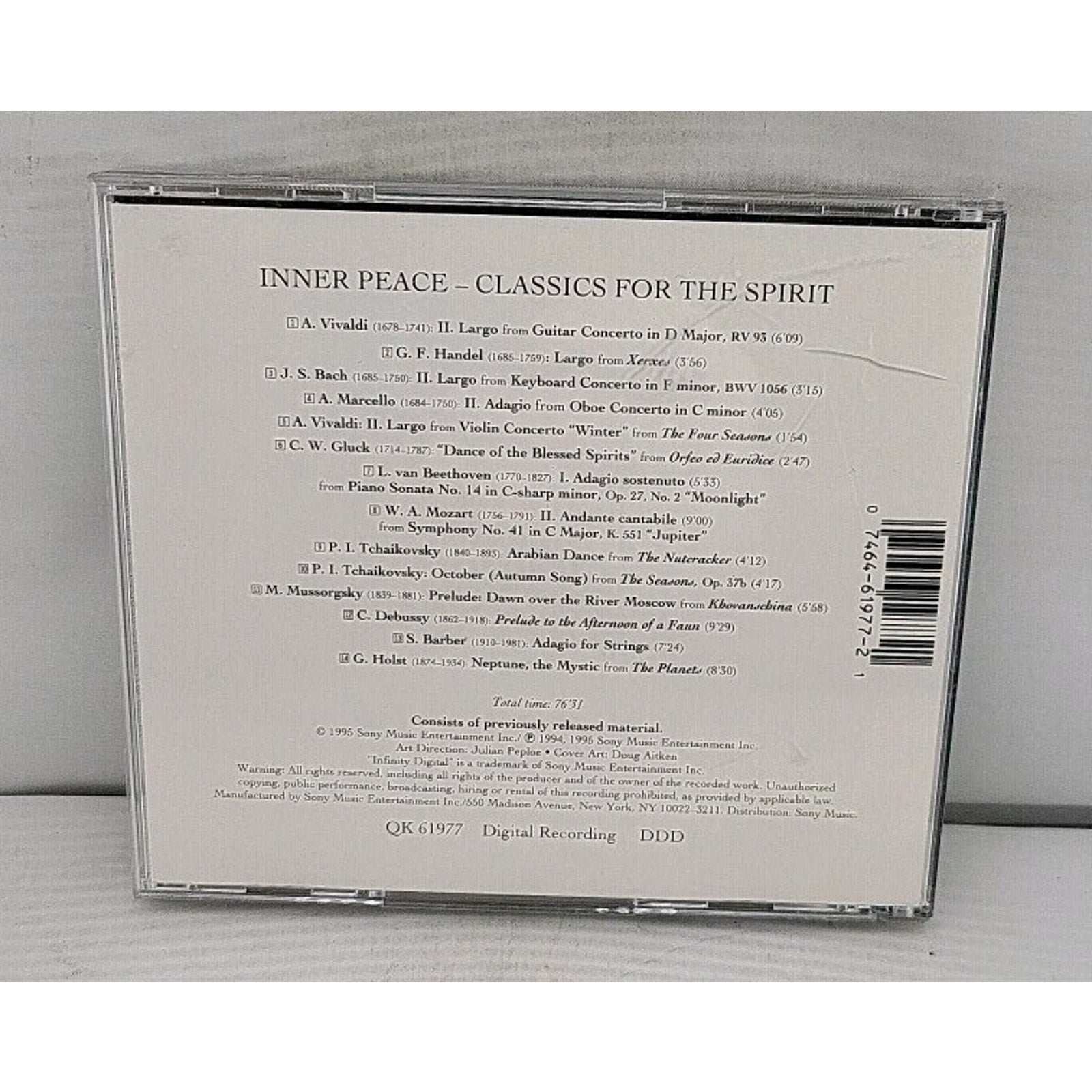 Inner Peace: Classics for the Spirit by Various (CD, 1995)