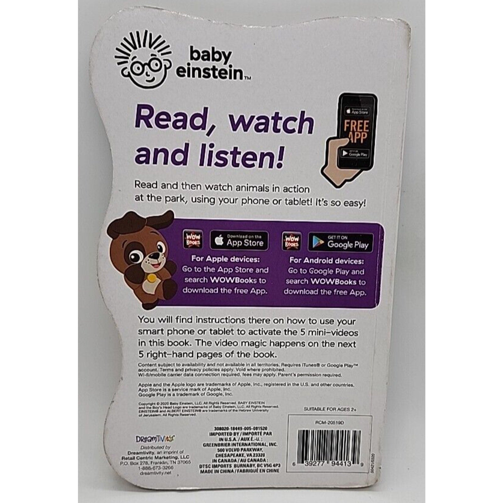 Baby Einstein At The Park Video Fun Board Book