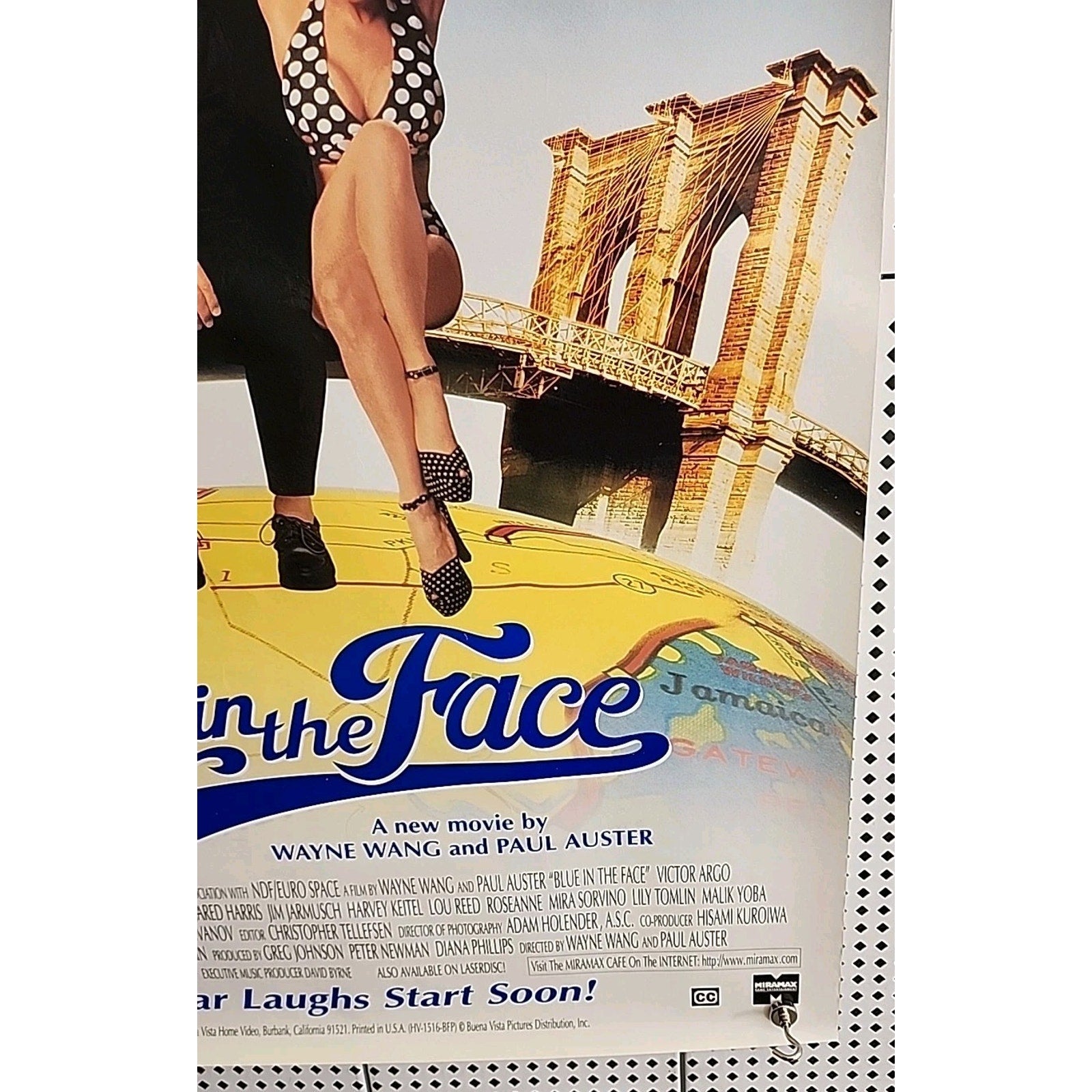 Original 1990's Movie Poster 27"x40" Victor Argo Blue In The Face