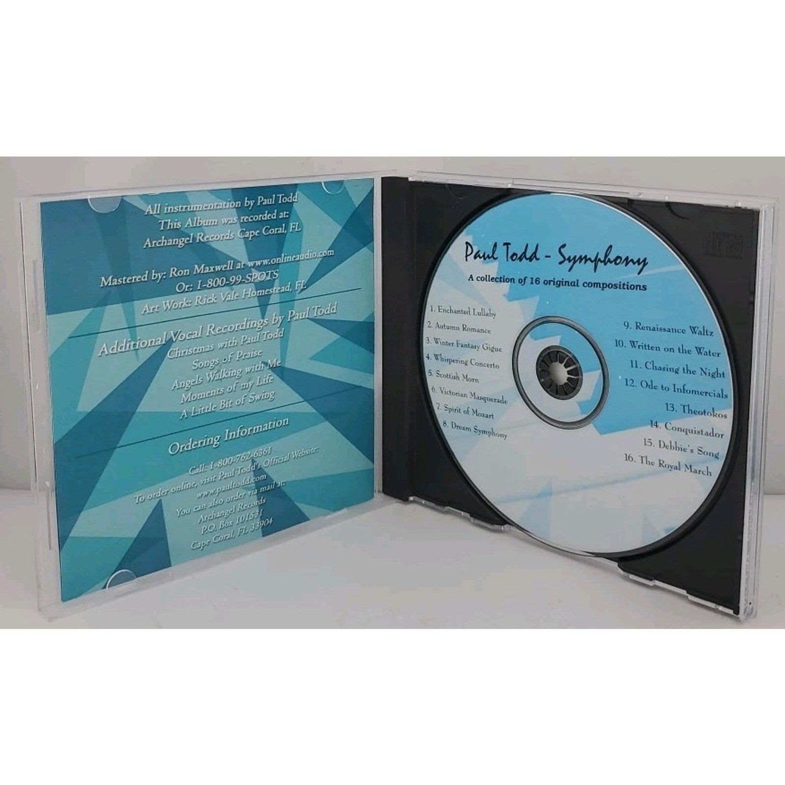 Paul Todd Symphony CD 2001 Classical Music 16 Original Compositions